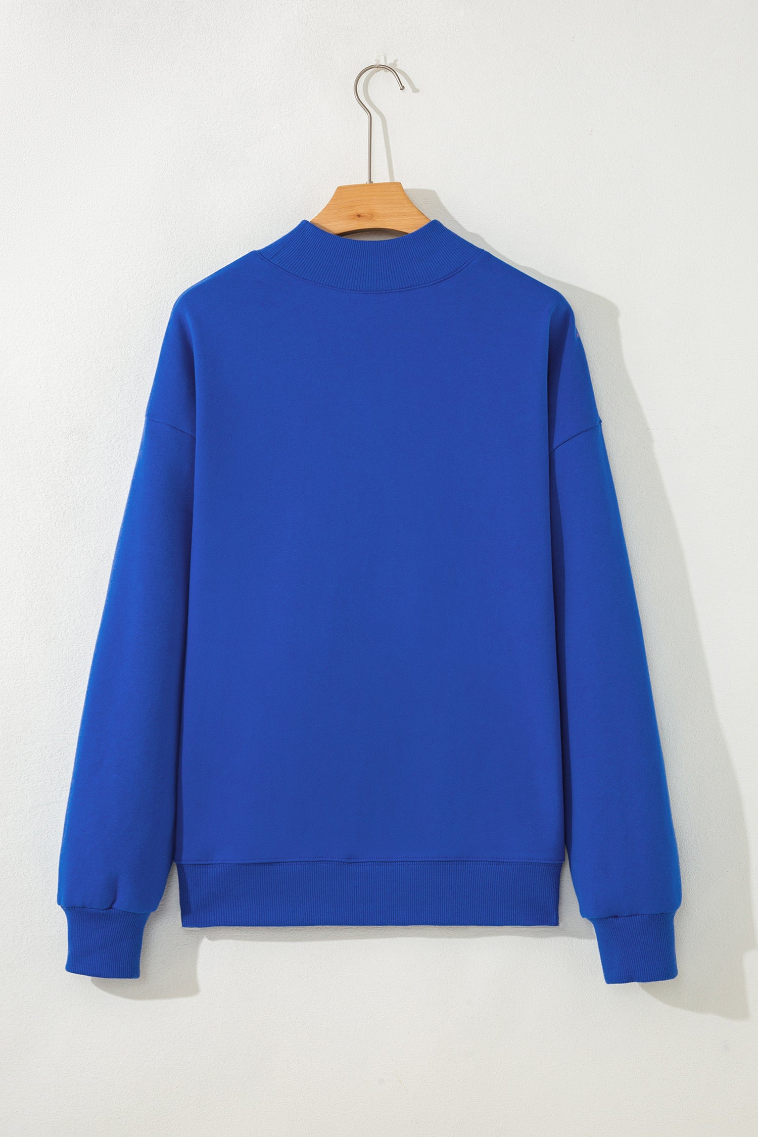 Dark Blue Love Like Jesus Mock Neck Sweatshirt-Graphic/Graphic Sweatshirts-[Adult]-[Female]-2022 Online Blue Zone Planet
