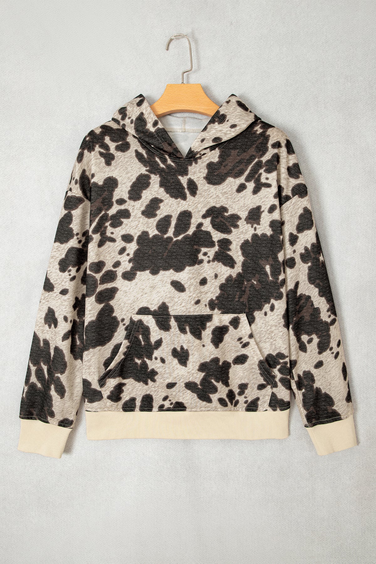 Multicolour Western Print Long Sleeve Pocket Regular Fit Hoodie