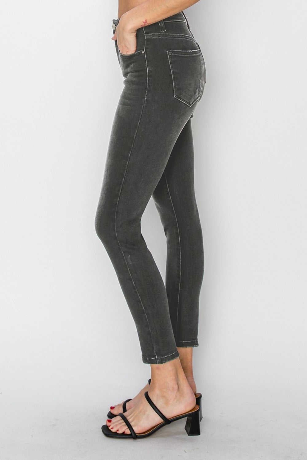 RISEN Full Size High Rise Ankle Skinny Jeans-[Adult]-[Female]-2022 Online Blue Zone Planet