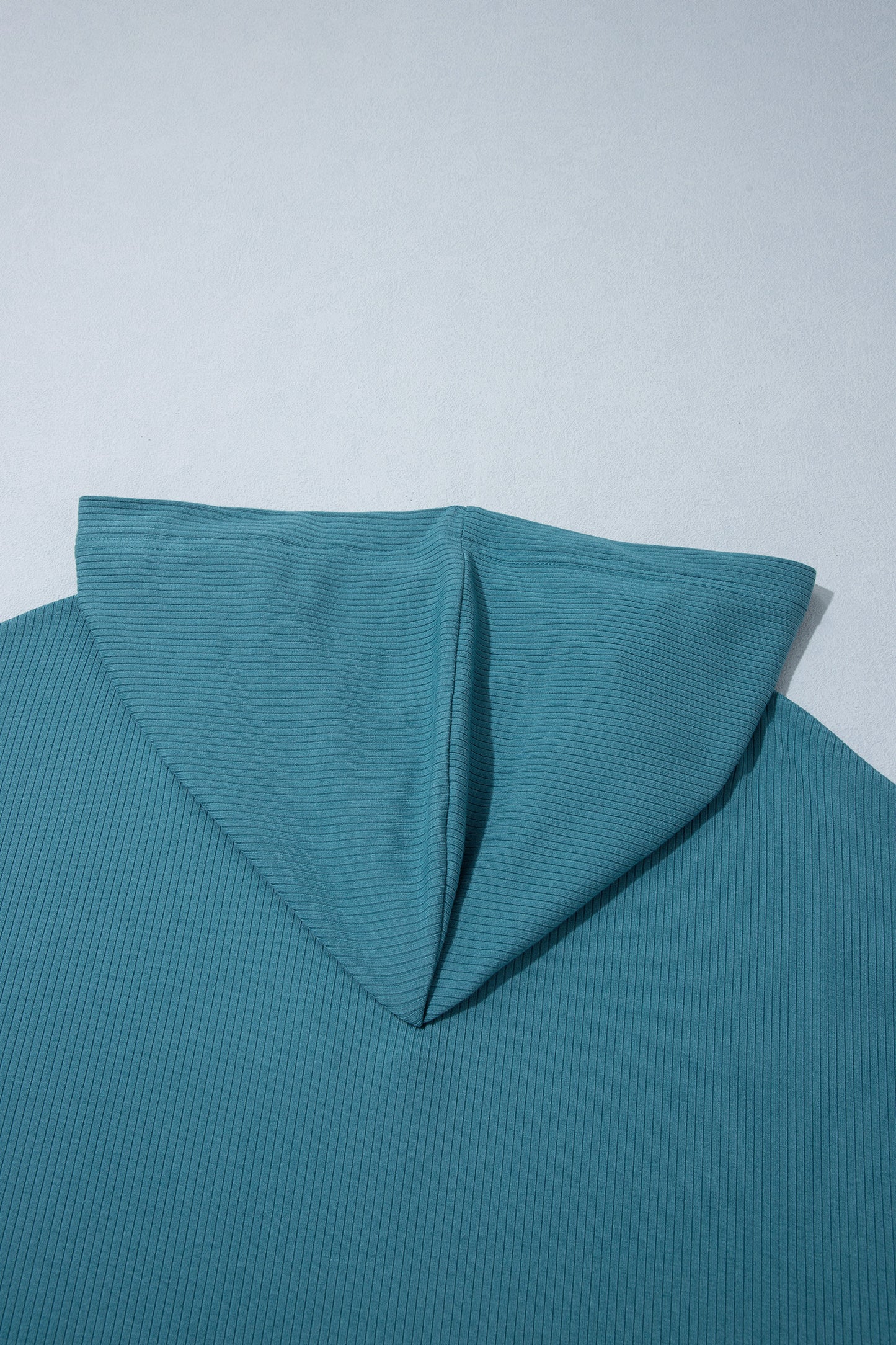 Lapis Ribbed Drop Shoulder Long Sleeve Plus Size Blouse-Tops / Dresses-[Adult]-[Female]-2022 Online Blue Zone Planet