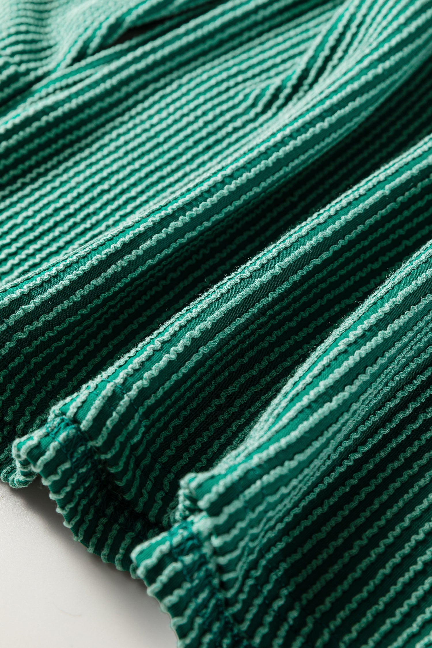 Evergreen Twisted Ribbed Tiered Ruffles Long Sleeve Pullover Top-Tops/Long Sleeve Tops-[Adult]-[Female]-2022 Online Blue Zone Planet