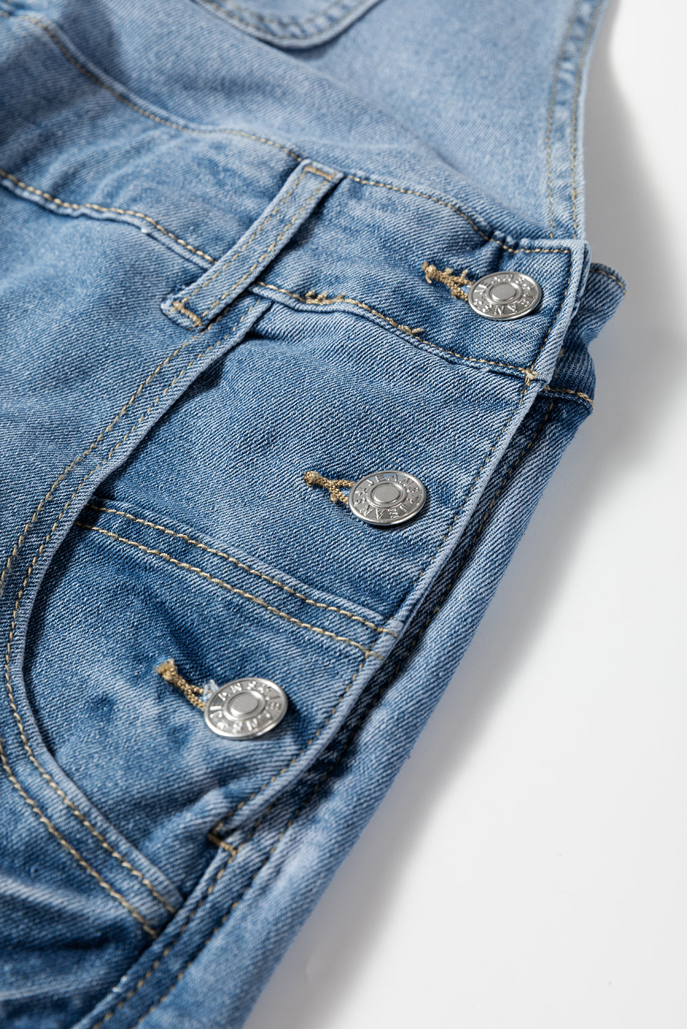 Dusk Blue Adjustable Buckle Barrel Denim Overalls-Bottoms/Jumpsuits & Rompers-[Adult]-[Female]-2022 Online Blue Zone Planet