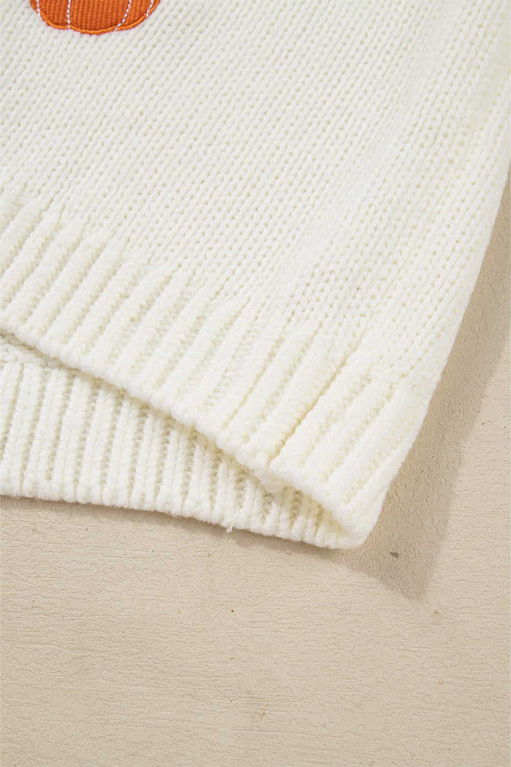 White Pumpkin Print Open Front Drop Shoulder Midi Cardigan-Sweaters & Cardigans/Cardigans-[Adult]-[Female]-2022 Online Blue Zone Planet