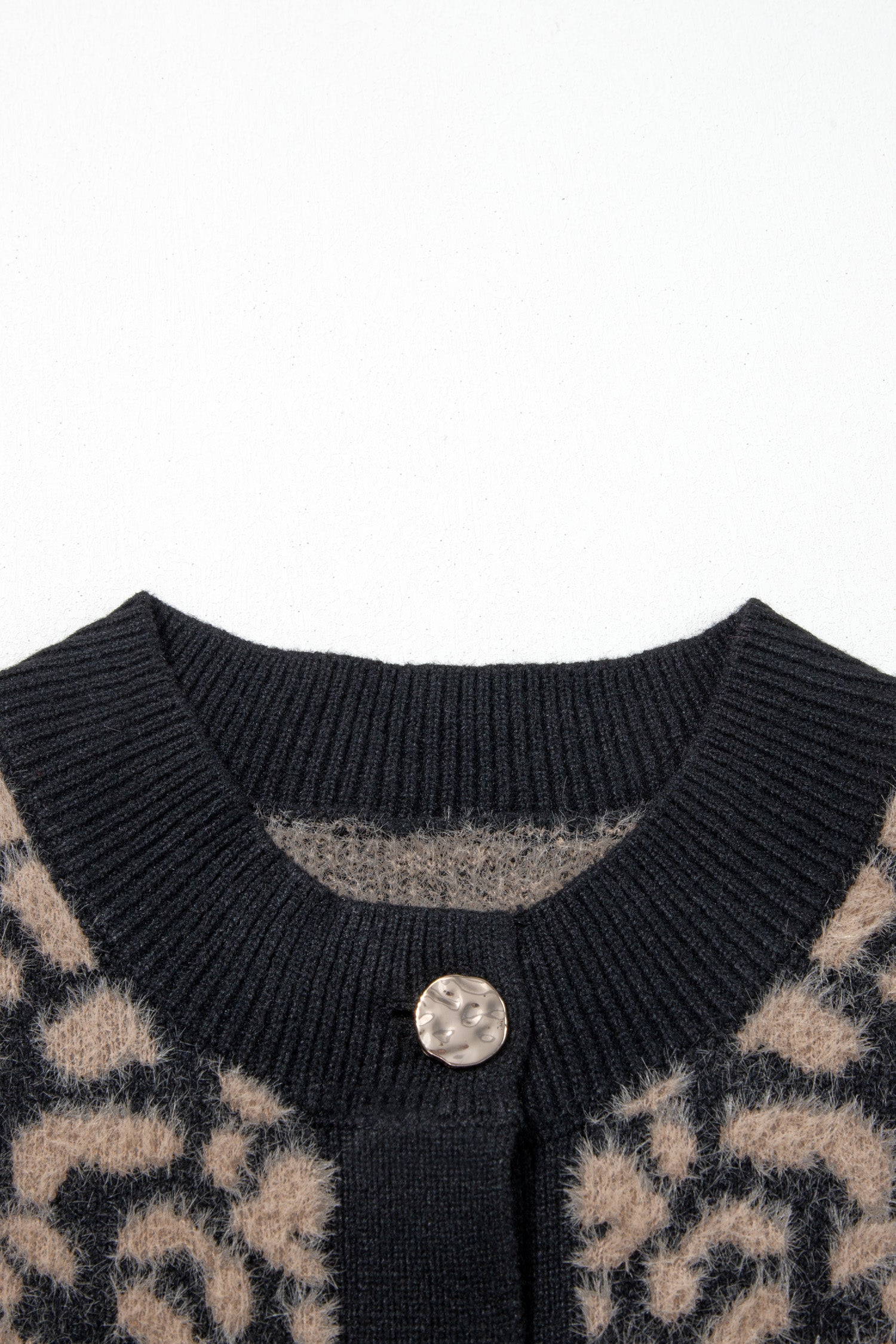 Pink Leopard Print Knit Sleeveless Regular Wash Sweater Vest-Sweaters & Cardigans/Sweater Vests-[Adult]-[Female]-2022 Online Blue Zone Planet