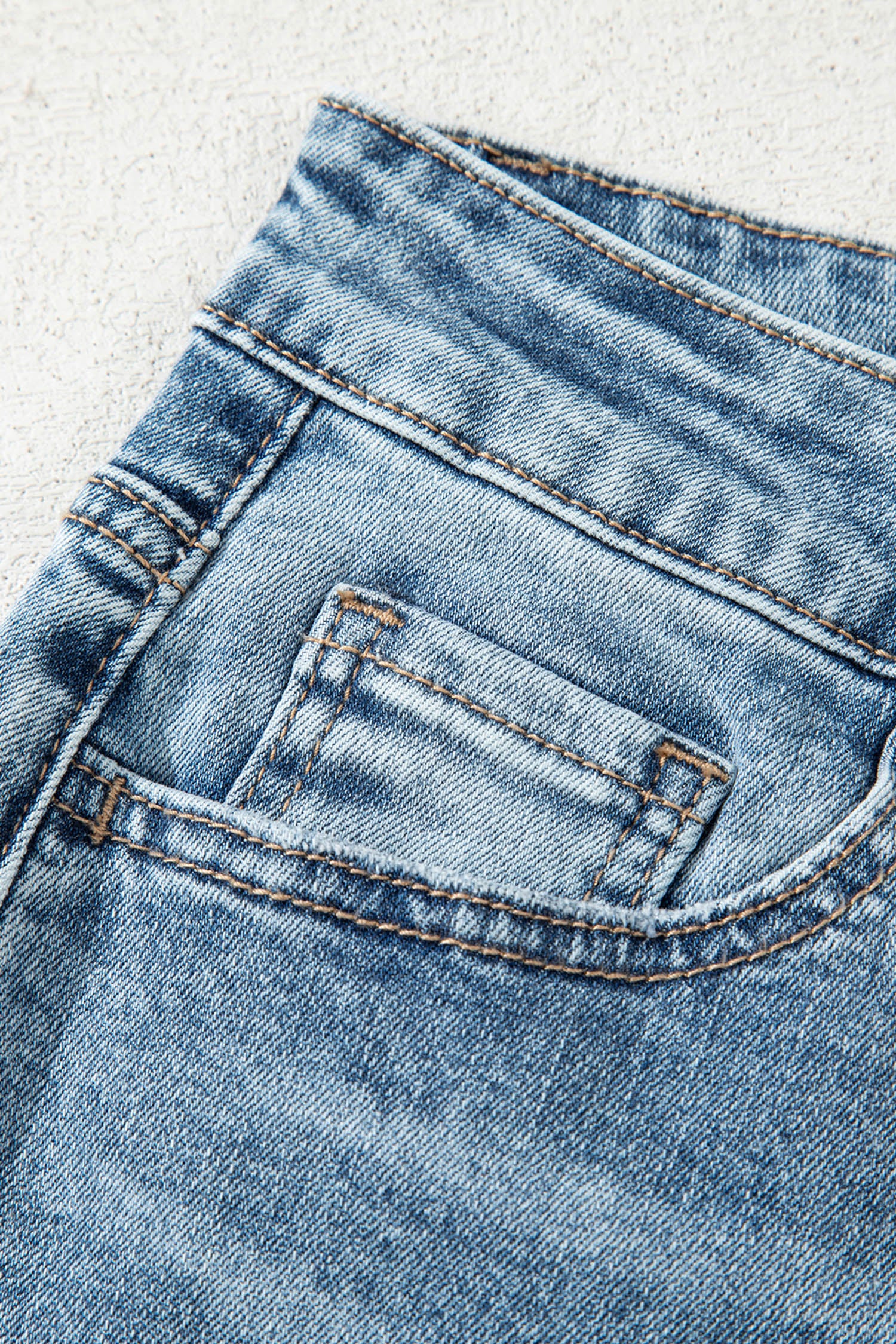 Myosotis Raw Hem Ripped Open Knee Fit Flare Jeans-TOPS / DRESSES-[Adult]-[Female]-2022 Online Blue Zone Planet