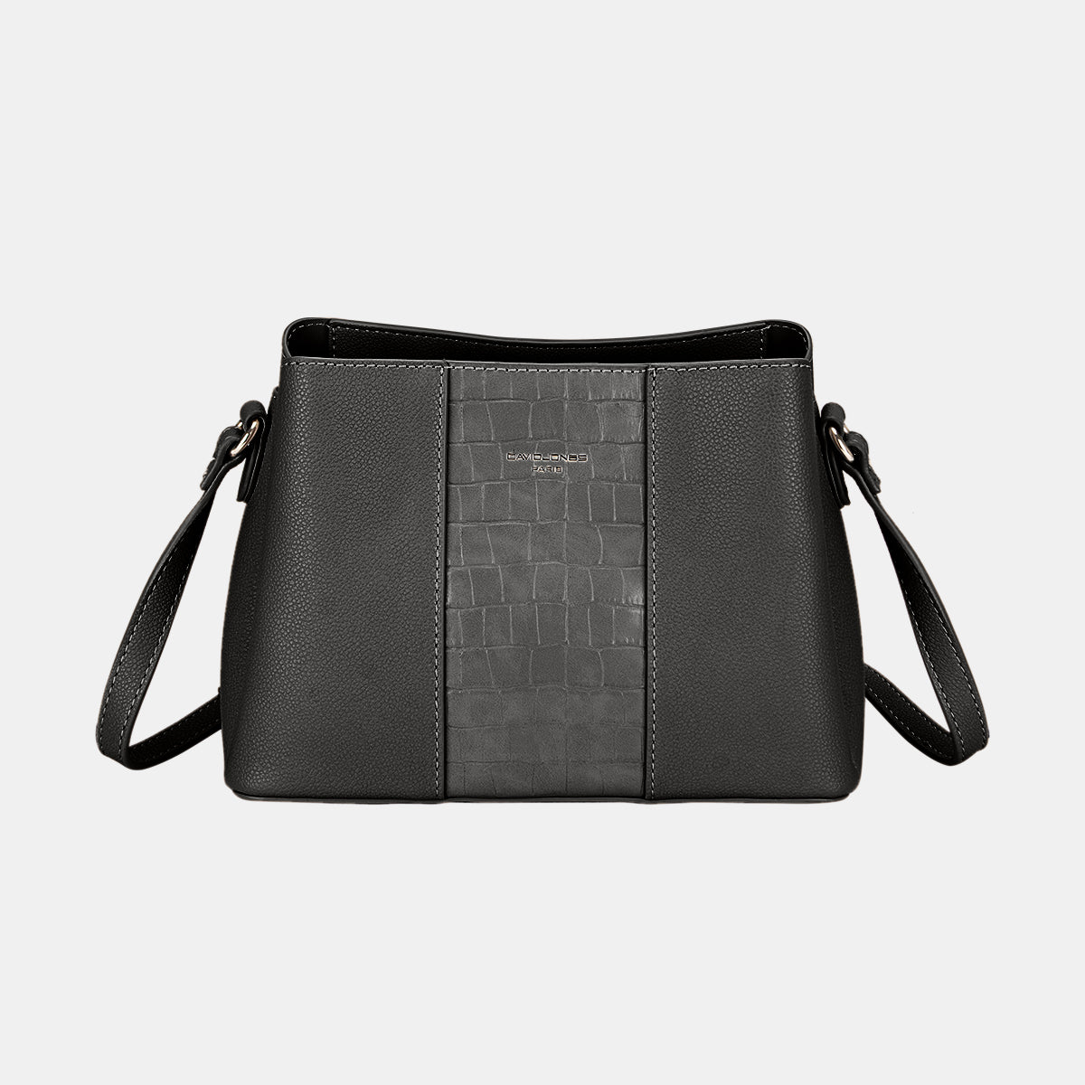 David Jones PU Leather Crossbody Bag-HANDBAGS-[Adult]-[Female]-Black-One Size-2022 Online Blue Zone Planet