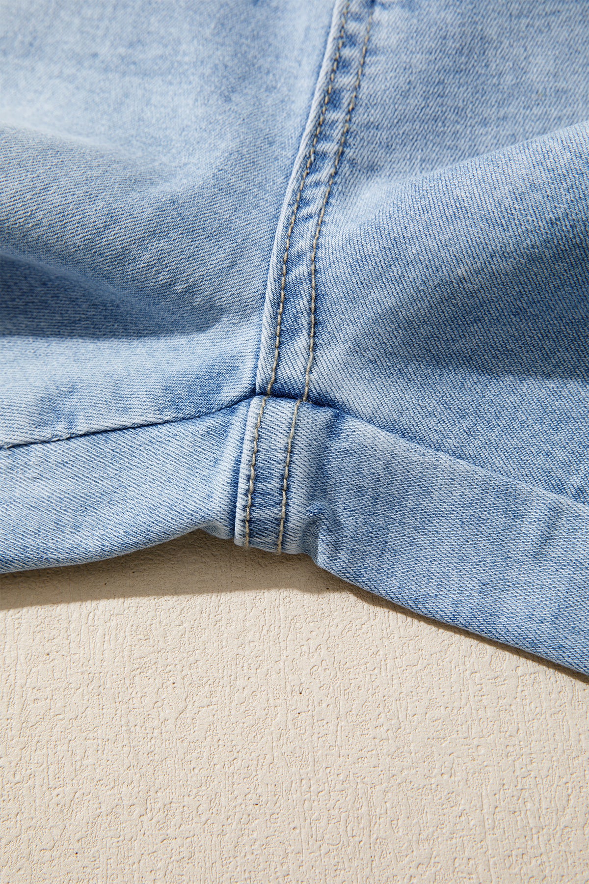 Sail Blue Raw Hem Turnup Loose Ankle-length Jeans-Bottoms/Jeans-[Adult]-[Female]-2022 Online Blue Zone Planet