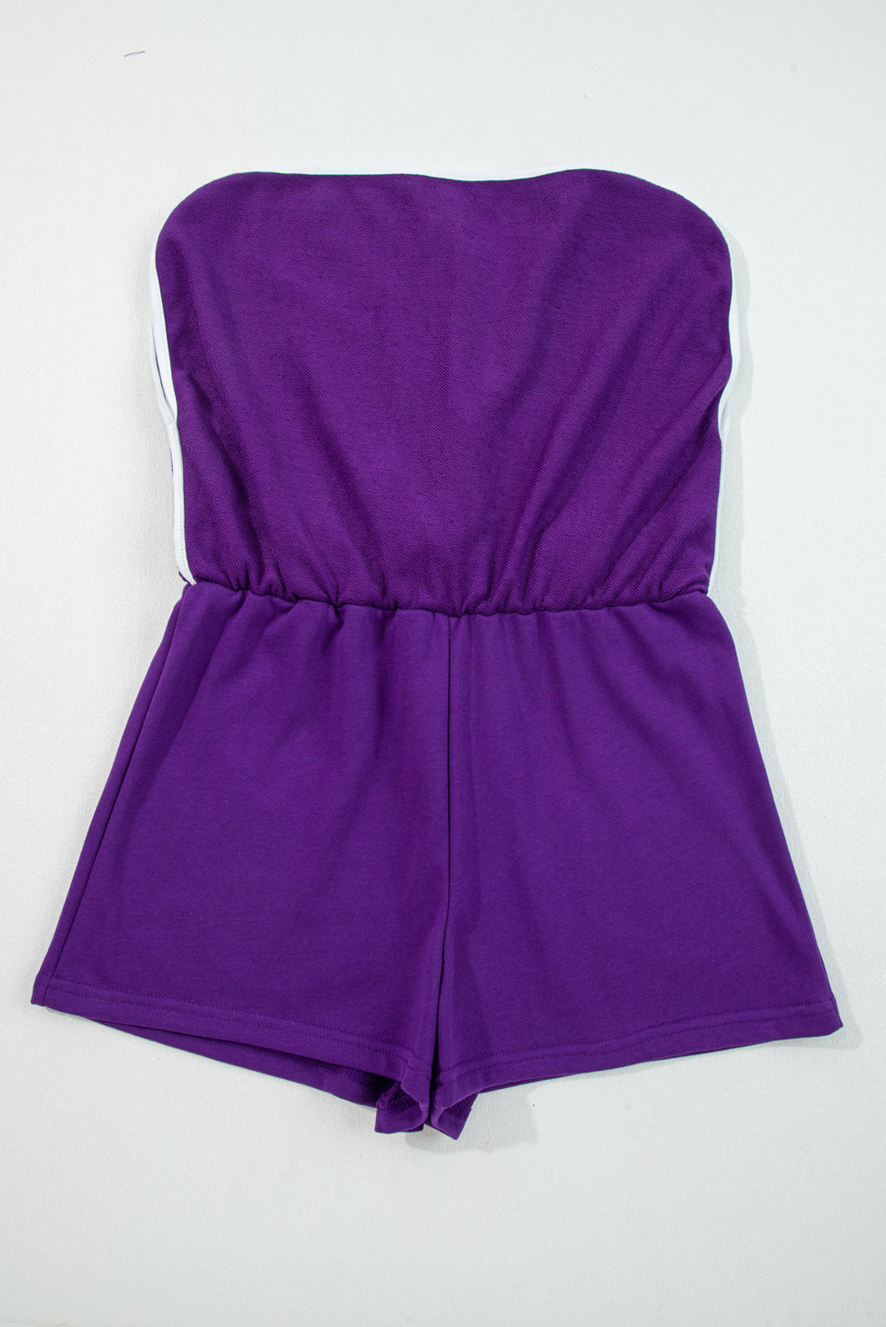 Tillandsia Purple Varsity Stripe Detail Drop Shoulder Pullover Mini Skirt Set-Two Piece Sets/Two Piece Dresses-[Adult]-[Female]-2022 Online Blue Zone Planet