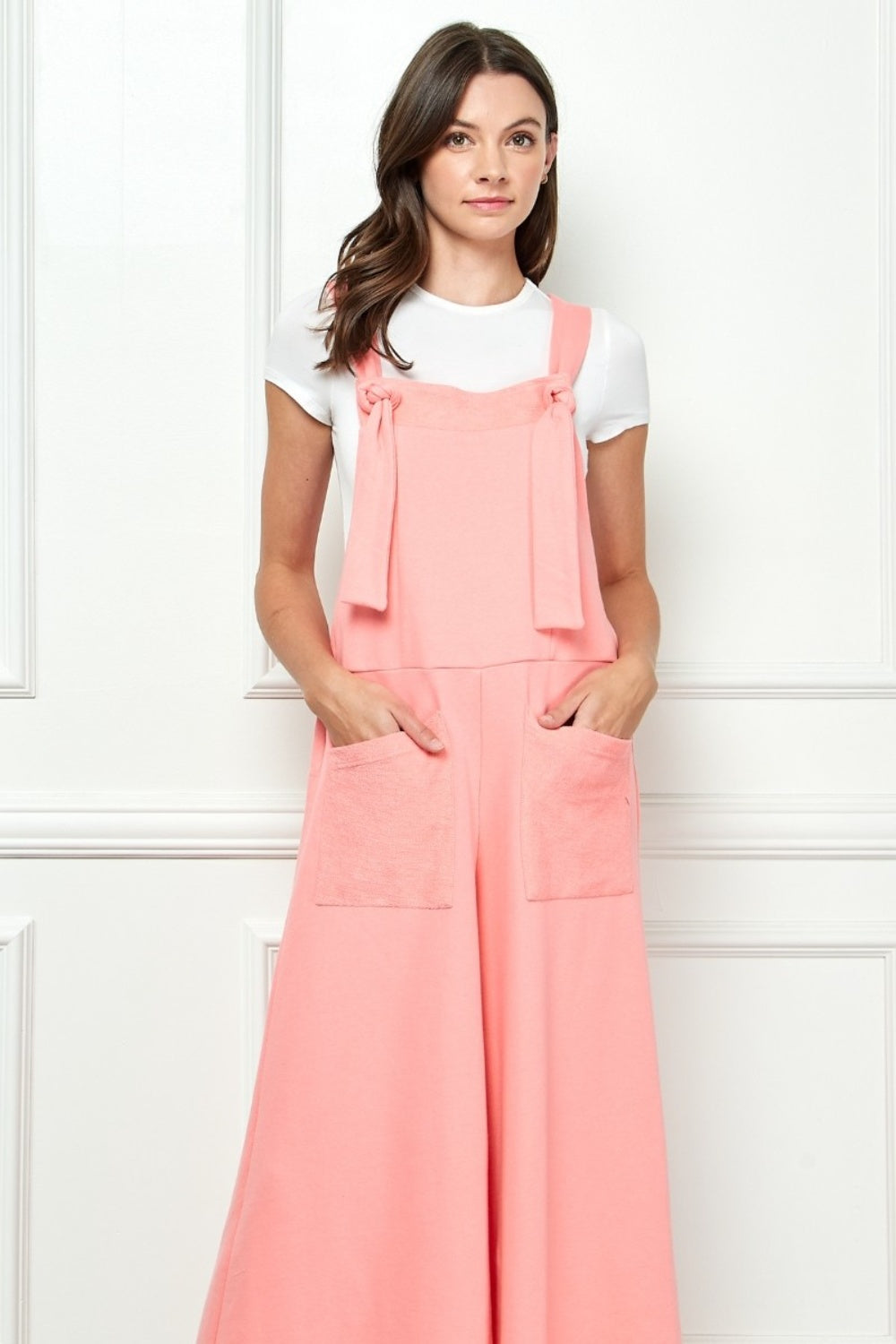 Blue Zone Planet | Veveret Wide Strap French Terry Overalls-TOPS / DRESSES-[Adult]-[Female]-2022 Online Blue Zone Planet