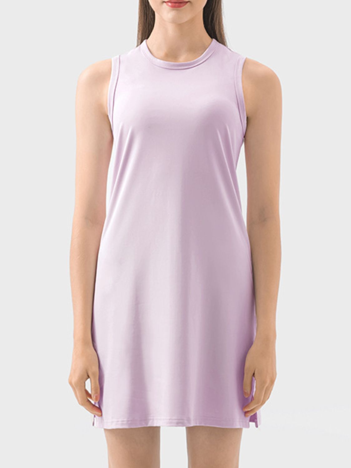 Round Neck Sleeveless Active Dress-TOPS / DRESSES-[Adult]-[Female]-2022 Online Blue Zone Planet