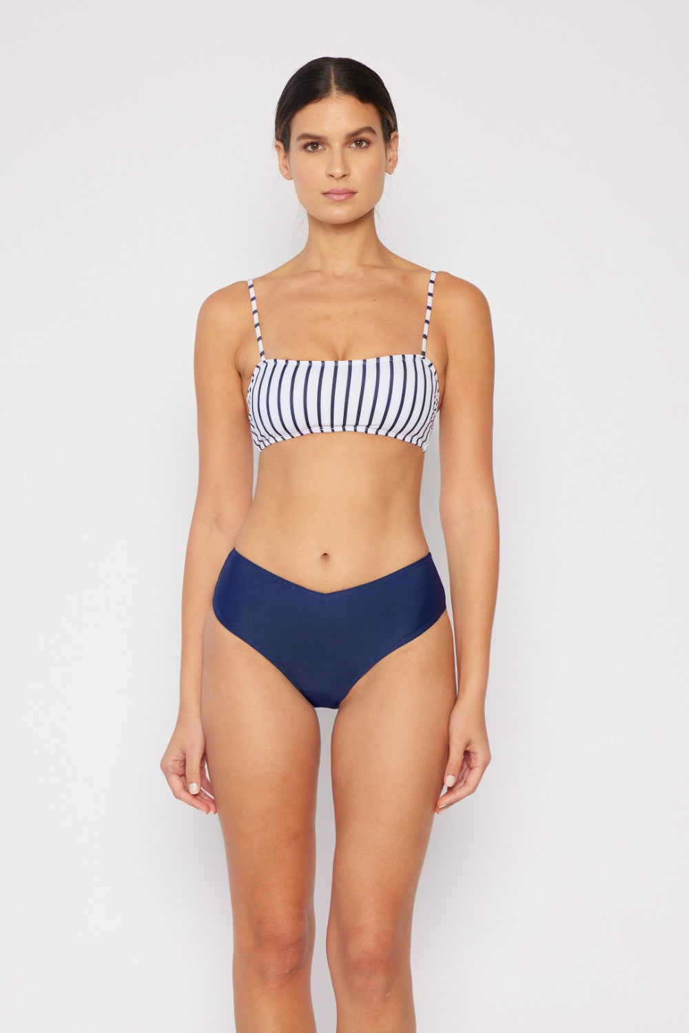 Marina West Swim Striped Bikini Set-TOPS / DRESSES-[Adult]-[Female]-Navy-S-2022 Online Blue Zone Planet