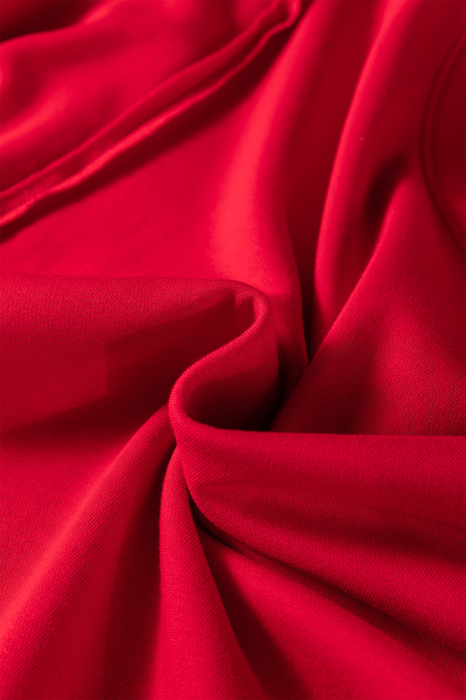 Fiery Red Floral Bow Patched Exposed Seam Patchwork Slit Baggy Sweatshirt-Tops/Sweatshirts & Hoodies-[Adult]-[Female]-2022 Online Blue Zone Planet