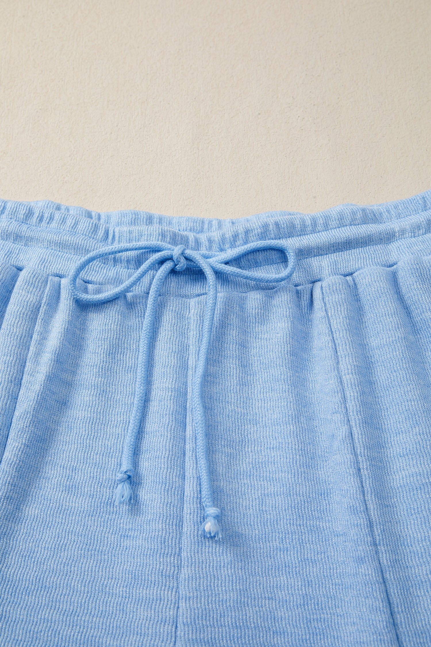 Beau Blue Cap Sleeve Matching Top and Jogger Pants Set-Two Piece Sets/Pant Sets-[Adult]-[Female]-2022 Online Blue Zone Planet