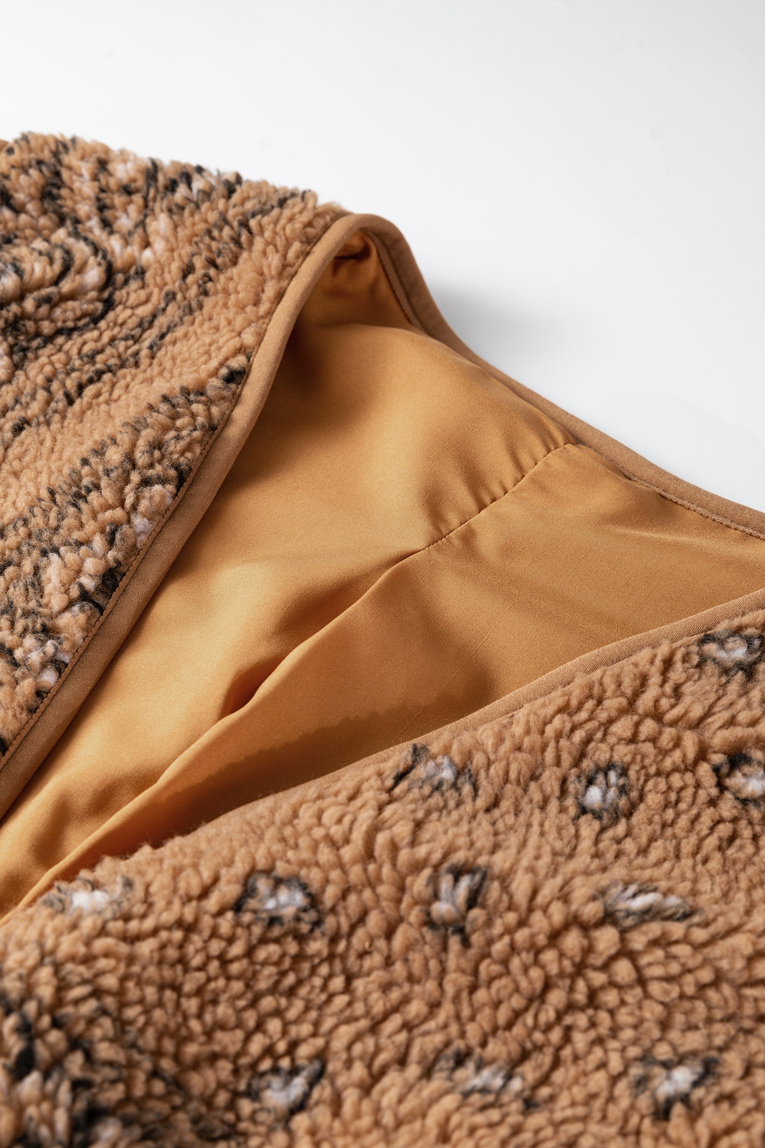 Brown Sherpa Paisley Print Pocketed Western Fashion Vest Jacket-TOPS / DRESSES-[Adult]-[Female]-2022 Online Blue Zone Planet