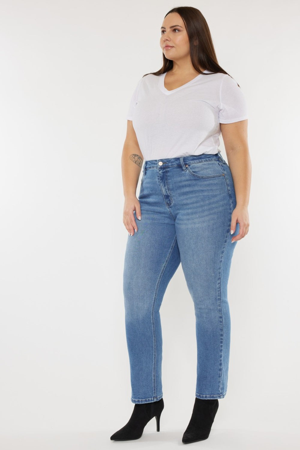 Blue Zone Planet | Kancan Full Size Cat's Whiskers High Waist Jeans-BOTTOMS SIZES SMALL MEDIUM LARGE-[Adult]-[Female]-2022 Online Blue Zone Planet