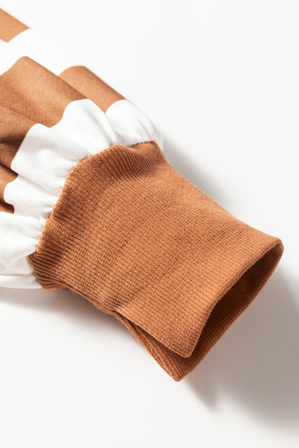 Purple Stripe Color Block Patchwork Leopard Casual Sweatshirt with Slits-Tops/Sweatshirts & Hoodies-[Adult]-[Female]-2022 Online Blue Zone Planet