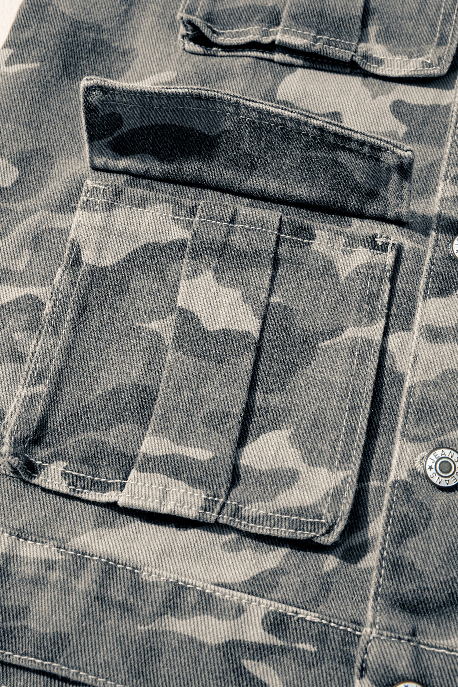 Green Camo Cargo Denim Vest-Outerwear/Vests-[Adult]-[Female]-2022 Online Blue Zone Planet