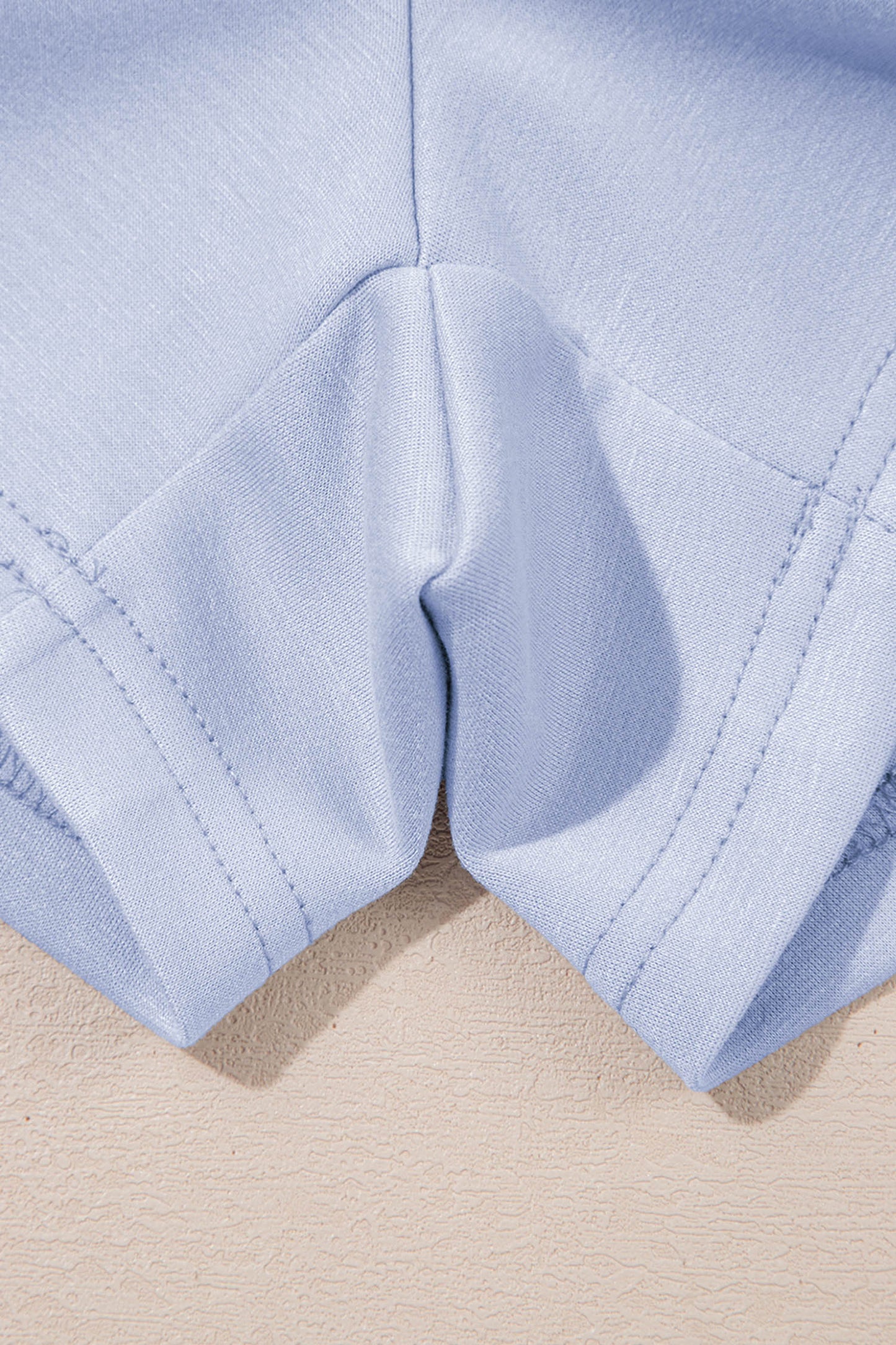 Beau Blue Puff Sleeve Pearl Embellished Scallop Trim Top 2 Piece Skort Set-Two Piece Sets/Two Piece Dresses-[Adult]-[Female]-2022 Online Blue Zone Planet