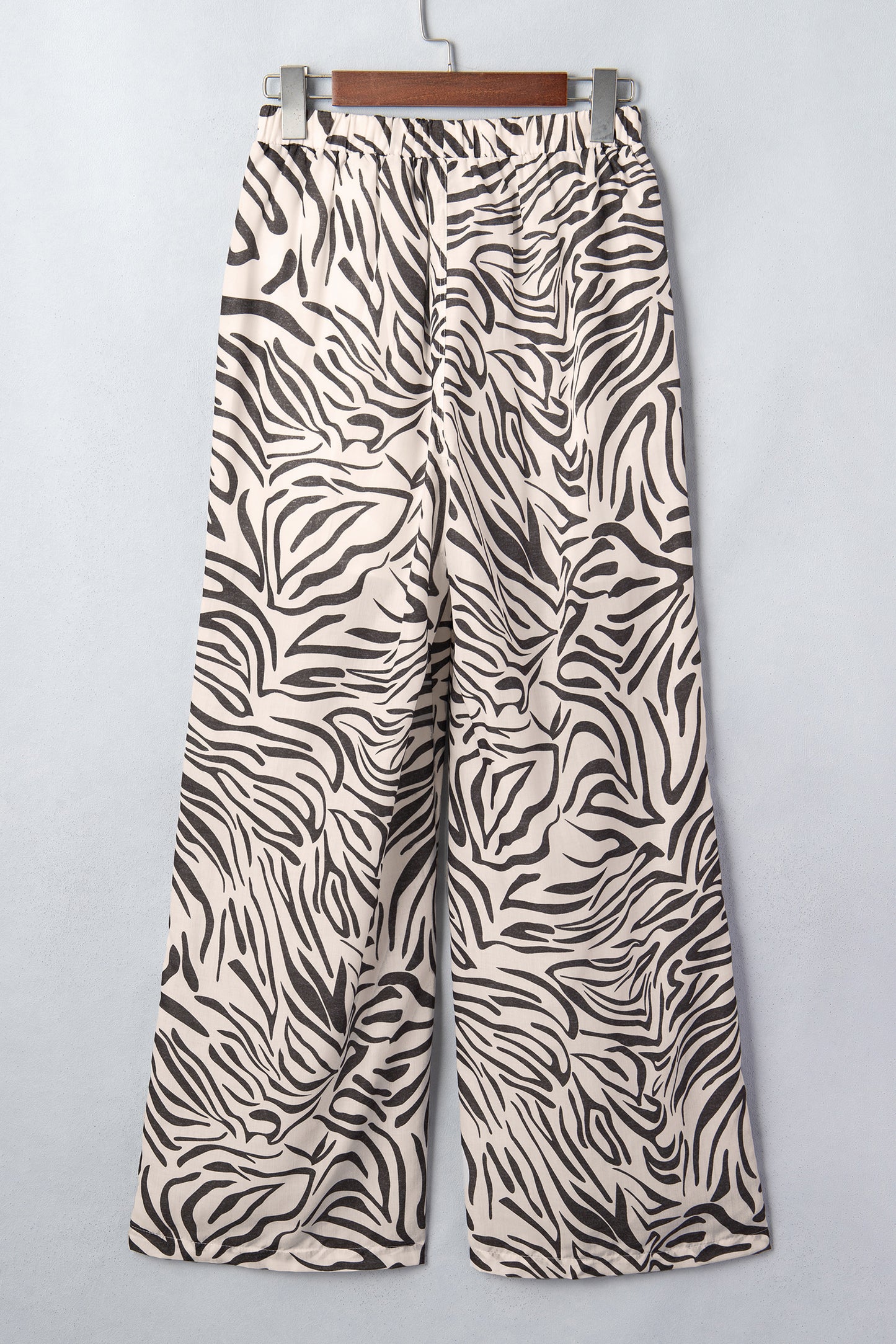 Multicolour Western Print Zebra Pattern Elastic Waist Pocket Full-Length Pants-Bottoms/Pants & Culotte-[Adult]-[Female]-2022 Online Blue Zone Planet