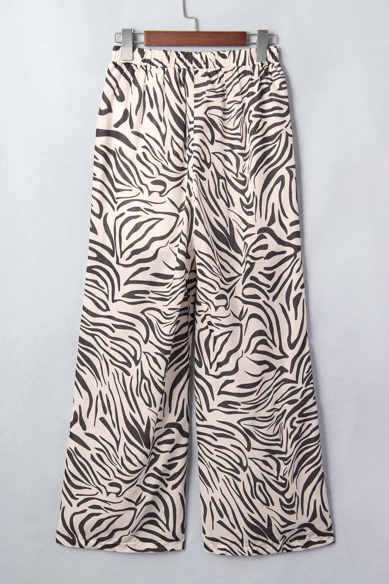 Multicolour Western Print Zebra Pattern Elastic Waist Pocket Full-Length Pants-Bottoms/Pants & Culotte-[Adult]-[Female]-2022 Online Blue Zone Planet