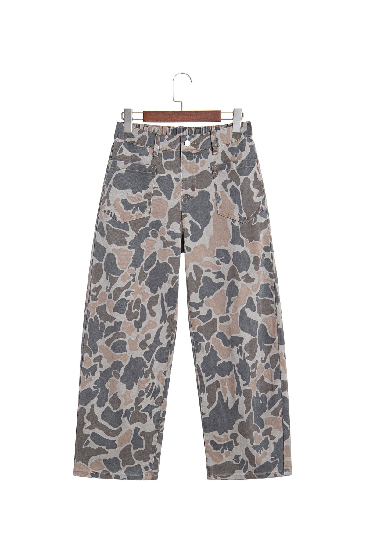 Multicolour Camouflage Shift Ankle Length Jeans-Bottoms/Jeans-[Adult]-[Female]-2022 Online Blue Zone Planet