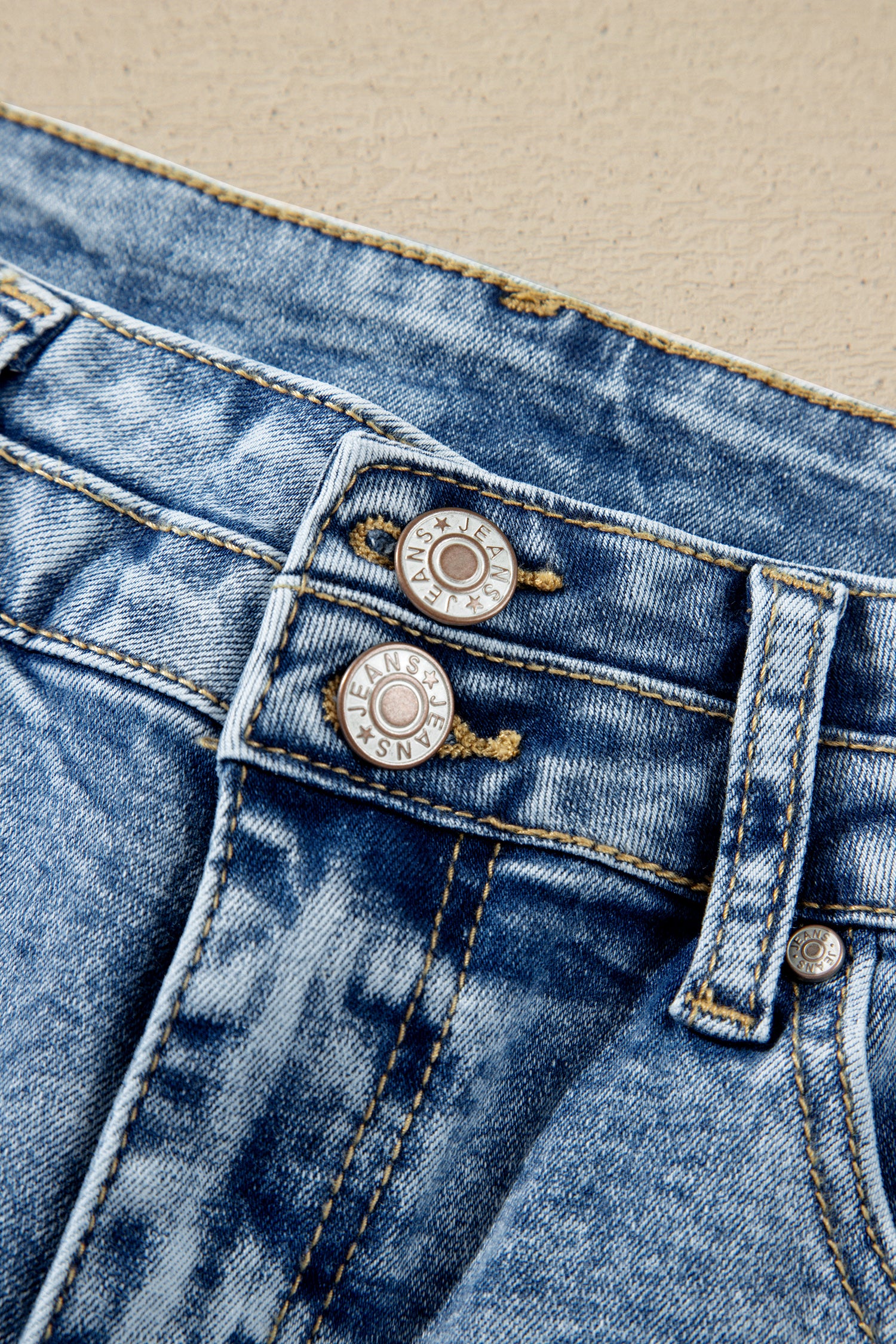 Beau Blue Acid Wash Pocket Detail Flare Jeans-Bottoms/Jeans-[Adult]-[Female]-2022 Online Blue Zone Planet