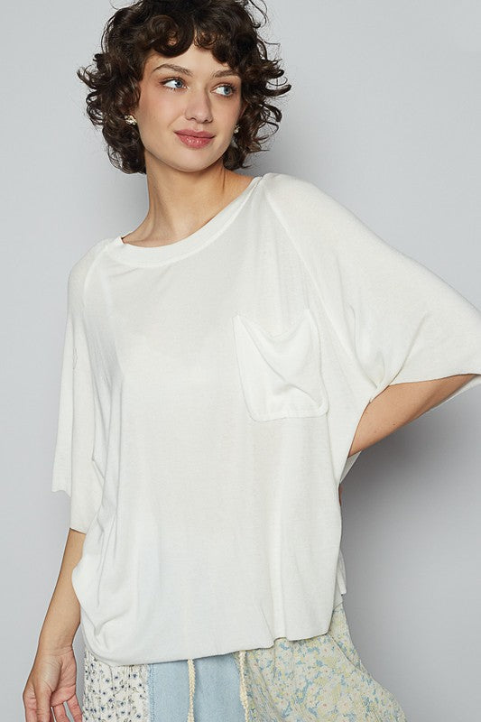 POL Round Neck Half Sleeve T-Shirt-TOPS / DRESSES-[Adult]-[Female]-2022 Online Blue Zone Planet