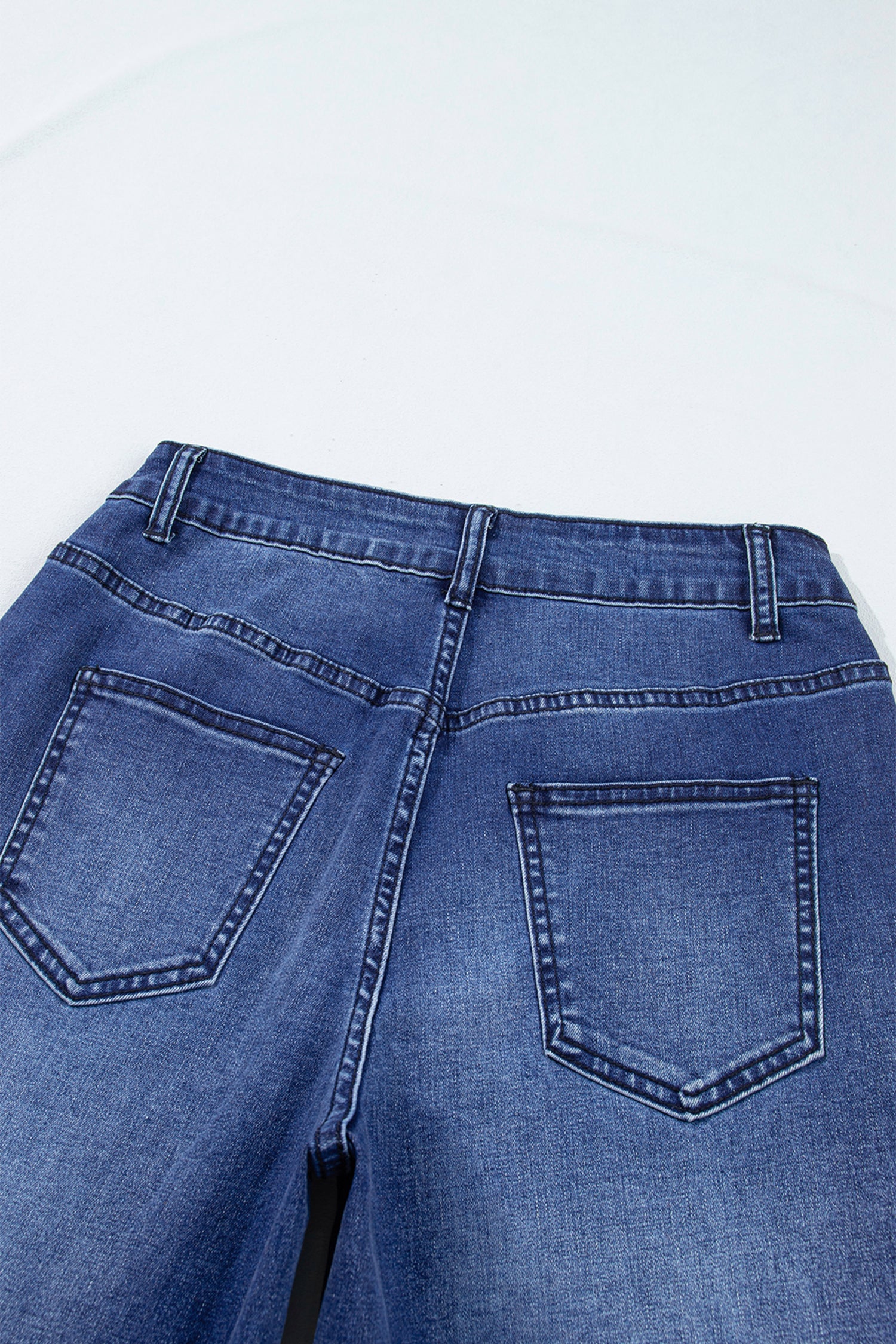 Black Studded Detail Straight Leg Casual Loose Jeans-Bottoms/Jeans-[Adult]-[Female]-2022 Online Blue Zone Planet