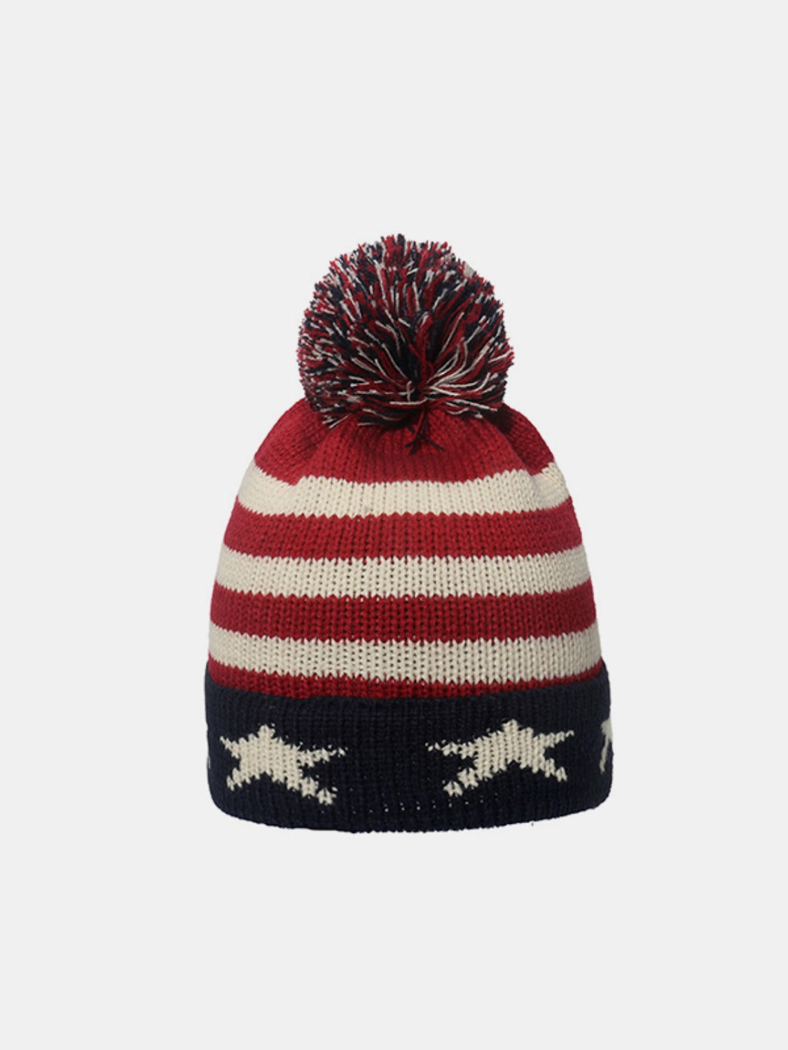 Roll Rim US Flag Knit Hat-HATS-[Adult]-[Female]-Style B-One Size-2022 Online Blue Zone Planet