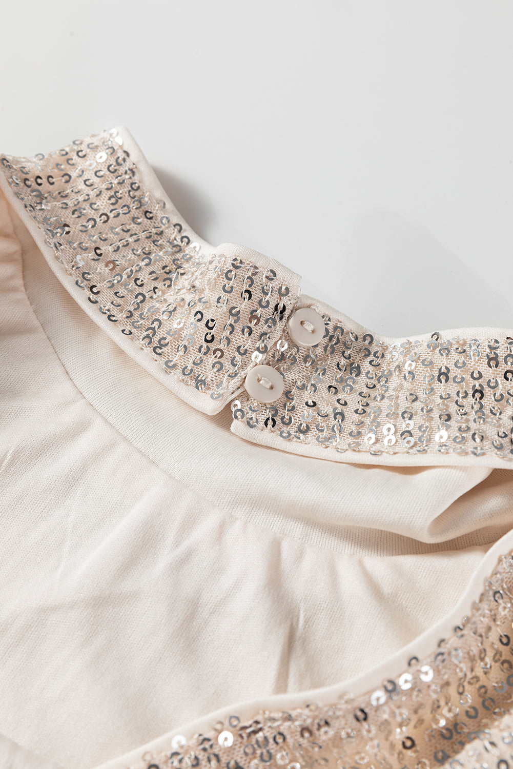 Jet Stream Sequin Mock Neck Drape Open Back Bell Sleeve Top-Tops/Long Sleeve Tops-[Adult]-[Female]-2022 Online Blue Zone Planet