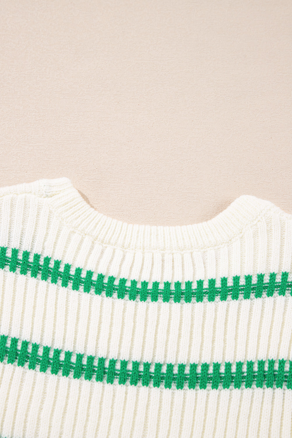 Striped Round Neck Sweater Vest-TOPS / DRESSES-[Adult]-[Female]-2022 Online Blue Zone Planet