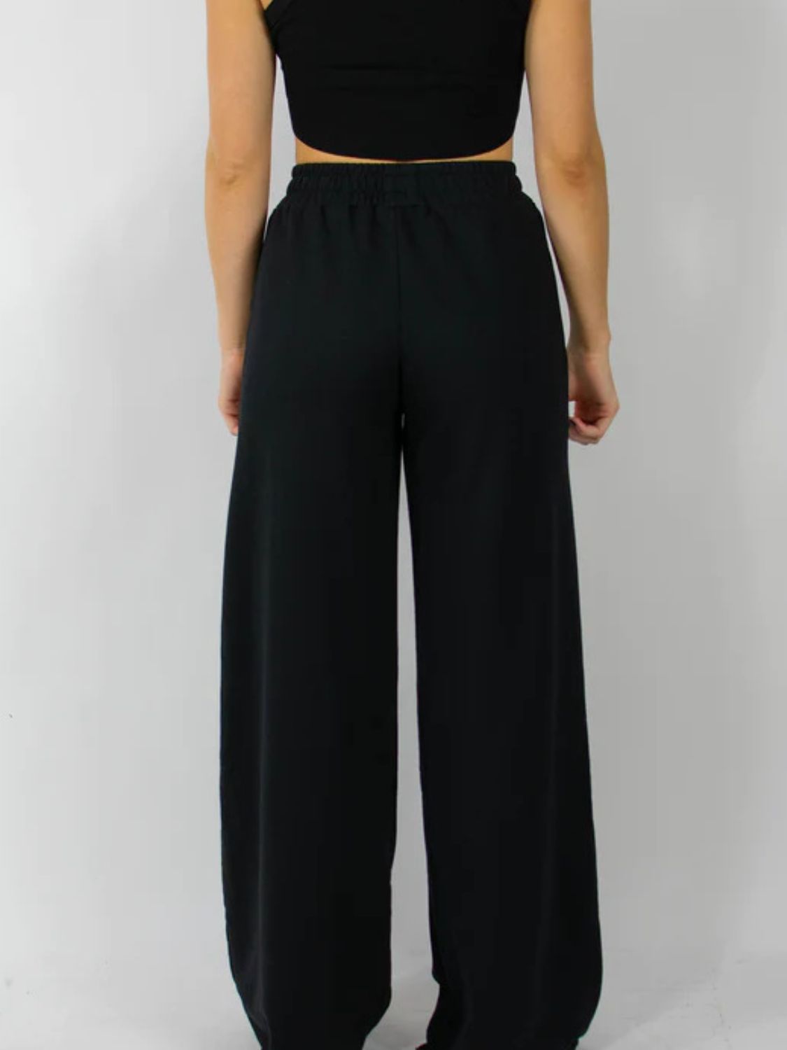 Blue Zone Planet | Elastic Waist Wide Leg Pants-BOTTOMS SIZES SMALL MEDIUM LARGE-[Adult]-[Female]-2022 Online Blue Zone Planet