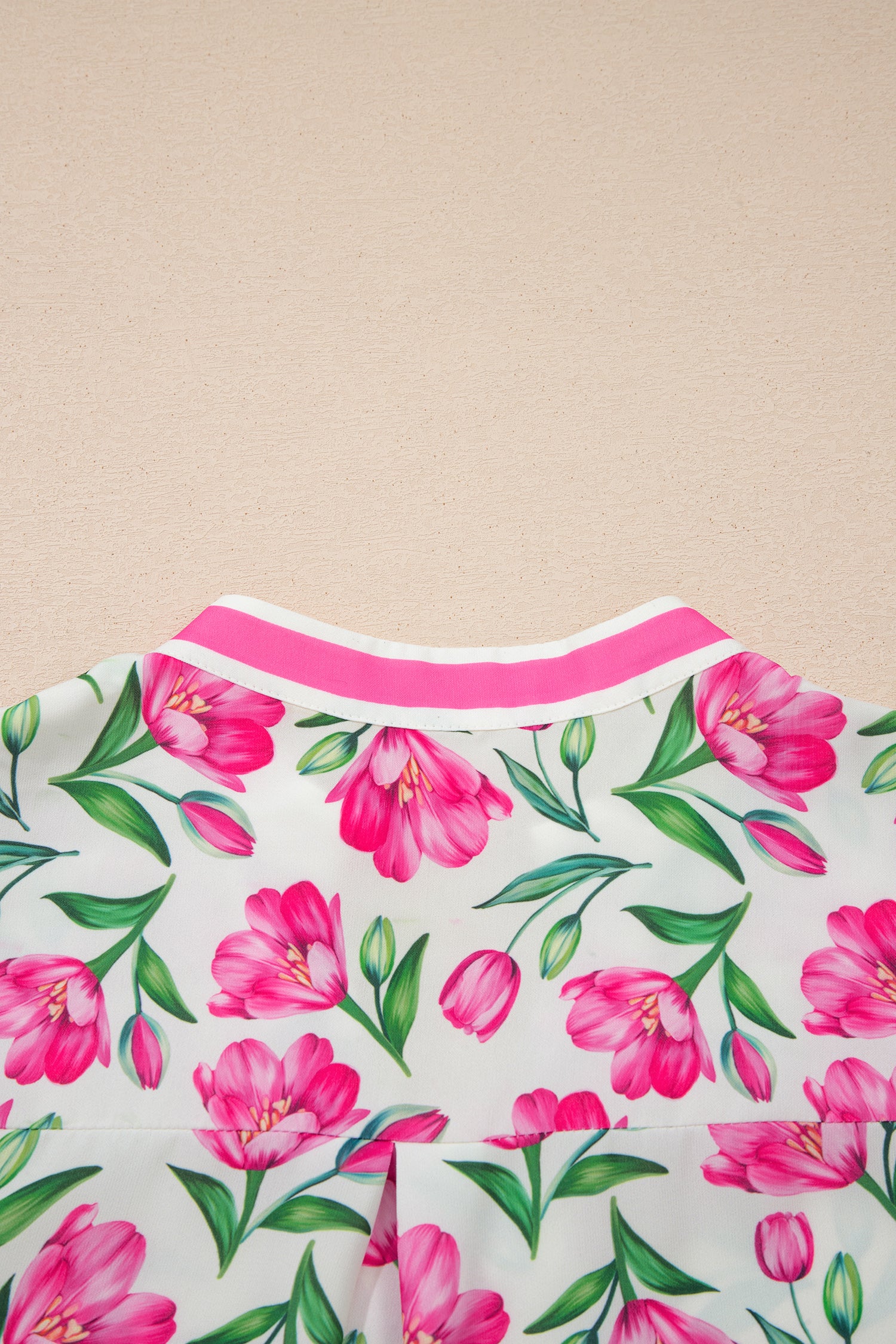 Multicolour Sweet Floral Print Striped Color Block Trim Short Dress-Dresses/Floral Dresses-[Adult]-[Female]-2022 Online Blue Zone Planet