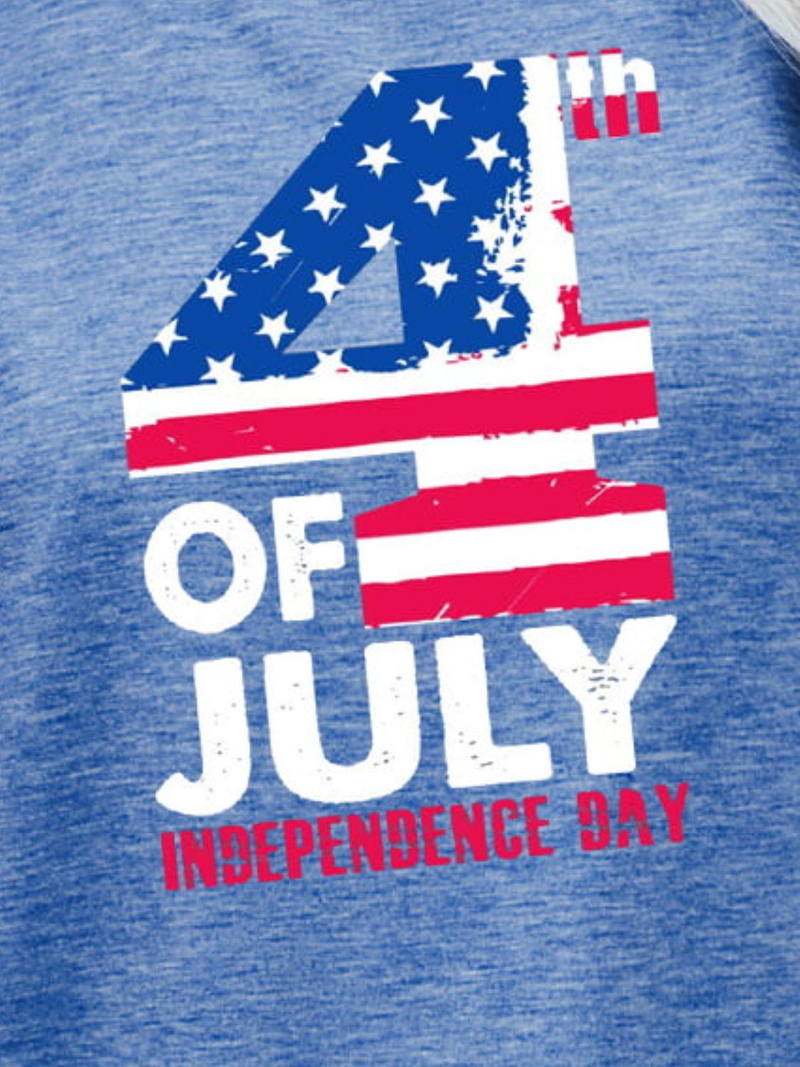 4th OF JULY INDEPENDENCE DAY Graphic Tee BLUE ZONE PLANET