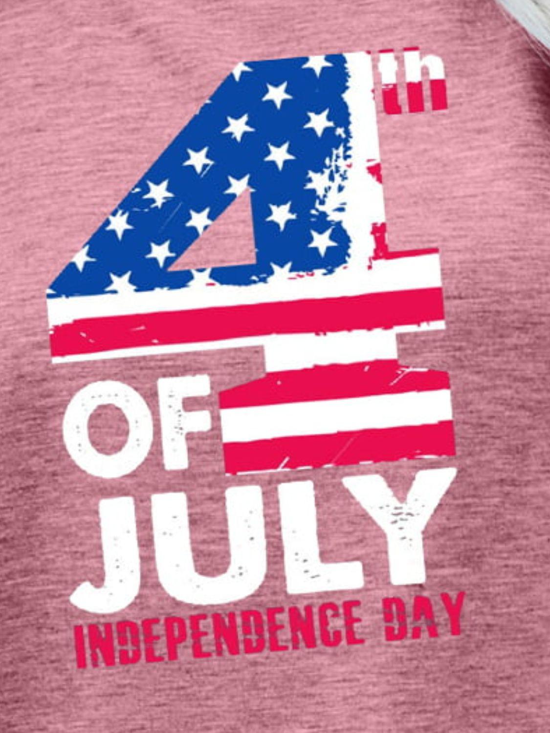 4th OF JULY INDEPENDENCE DAY Graphic Tee BLUE ZONE PLANET