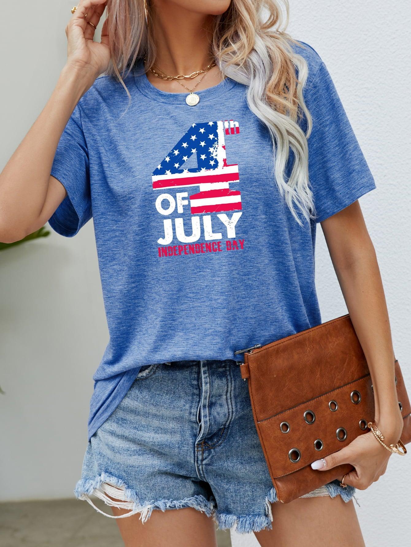 4th OF JULY INDEPENDENCE DAY Graphic Tee BLUE ZONE PLANET