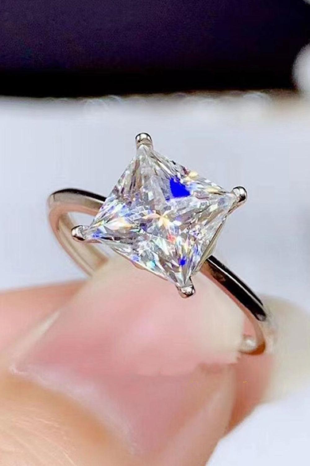 5 Carat Moissanite Solitaire Ring BLUE ZONE PLANET