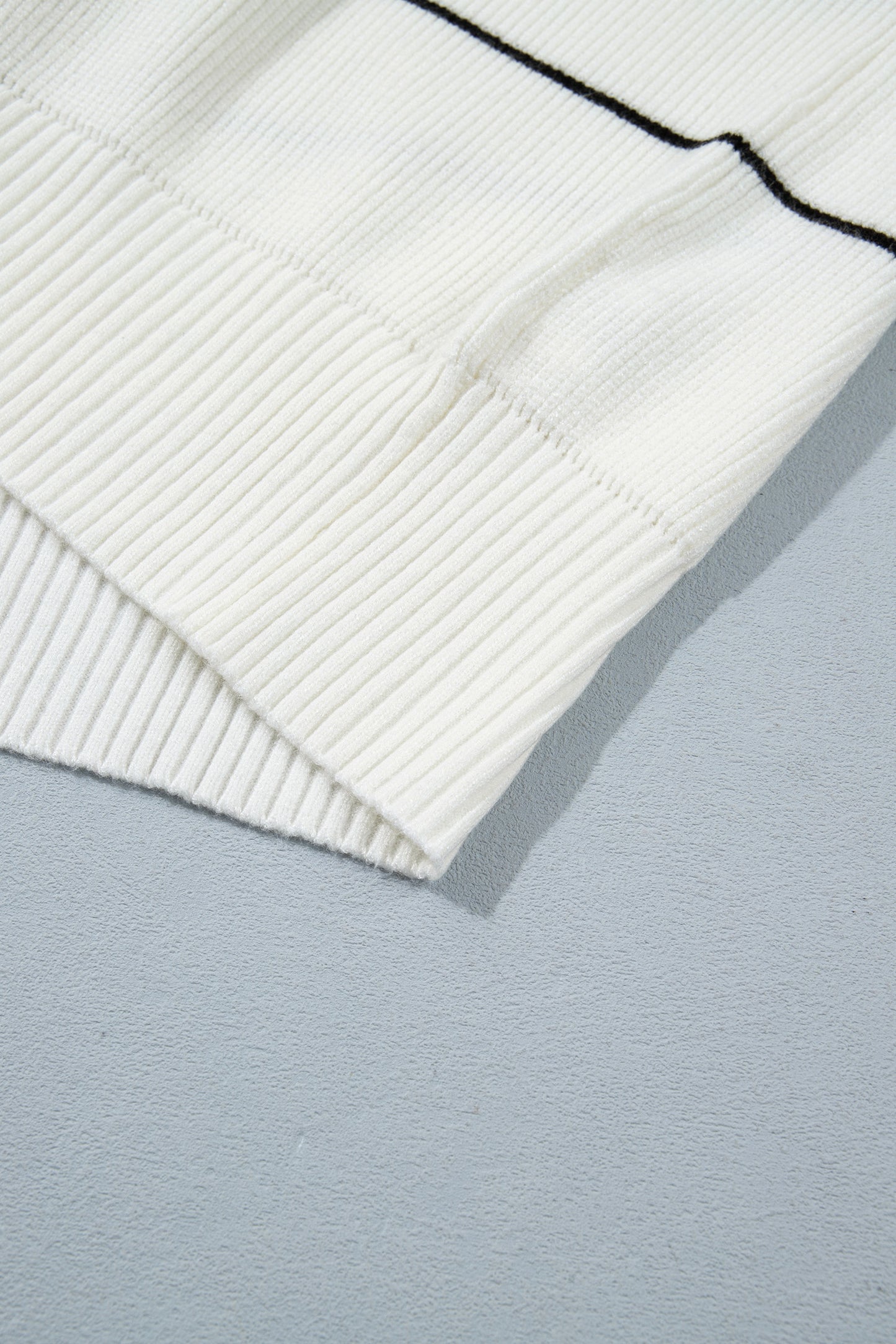 White Stripe Short Sleeve Button Front Shift Cardigan-Sweaters & Cardigans/Cardigans-[Adult]-[Female]-2022 Online Blue Zone Planet
