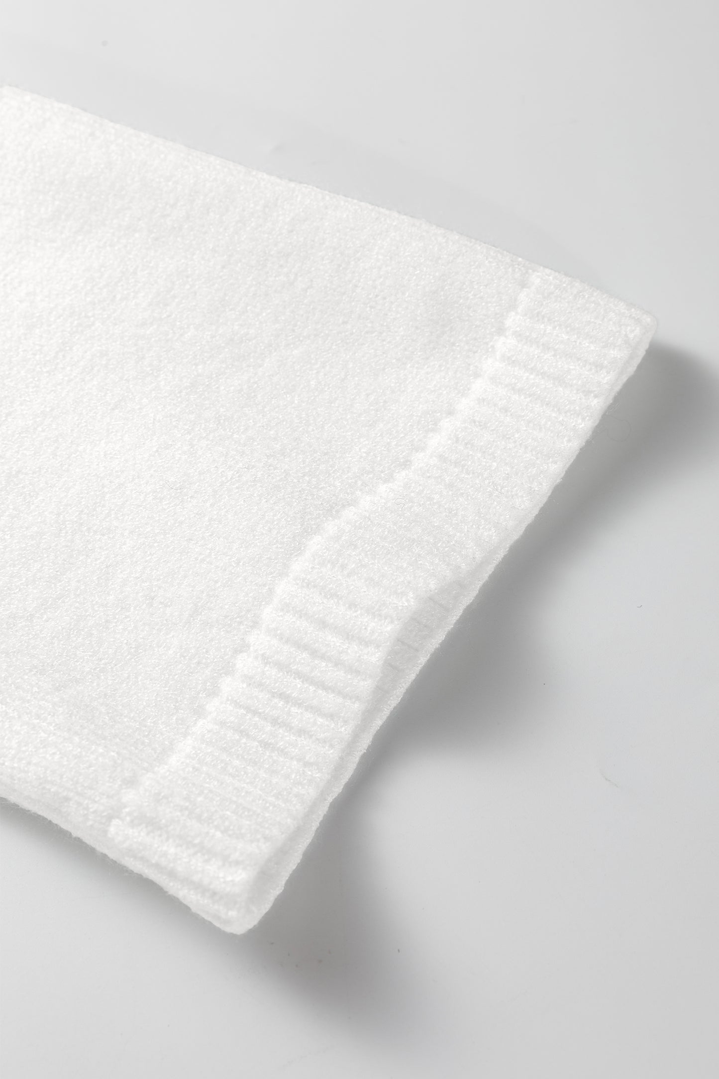 White Solid Color Knit Loose Bracelet Sleeve Dolman Sweater-Bracelet-[Adult]-[Female]-2022 Online Blue Zone Planet