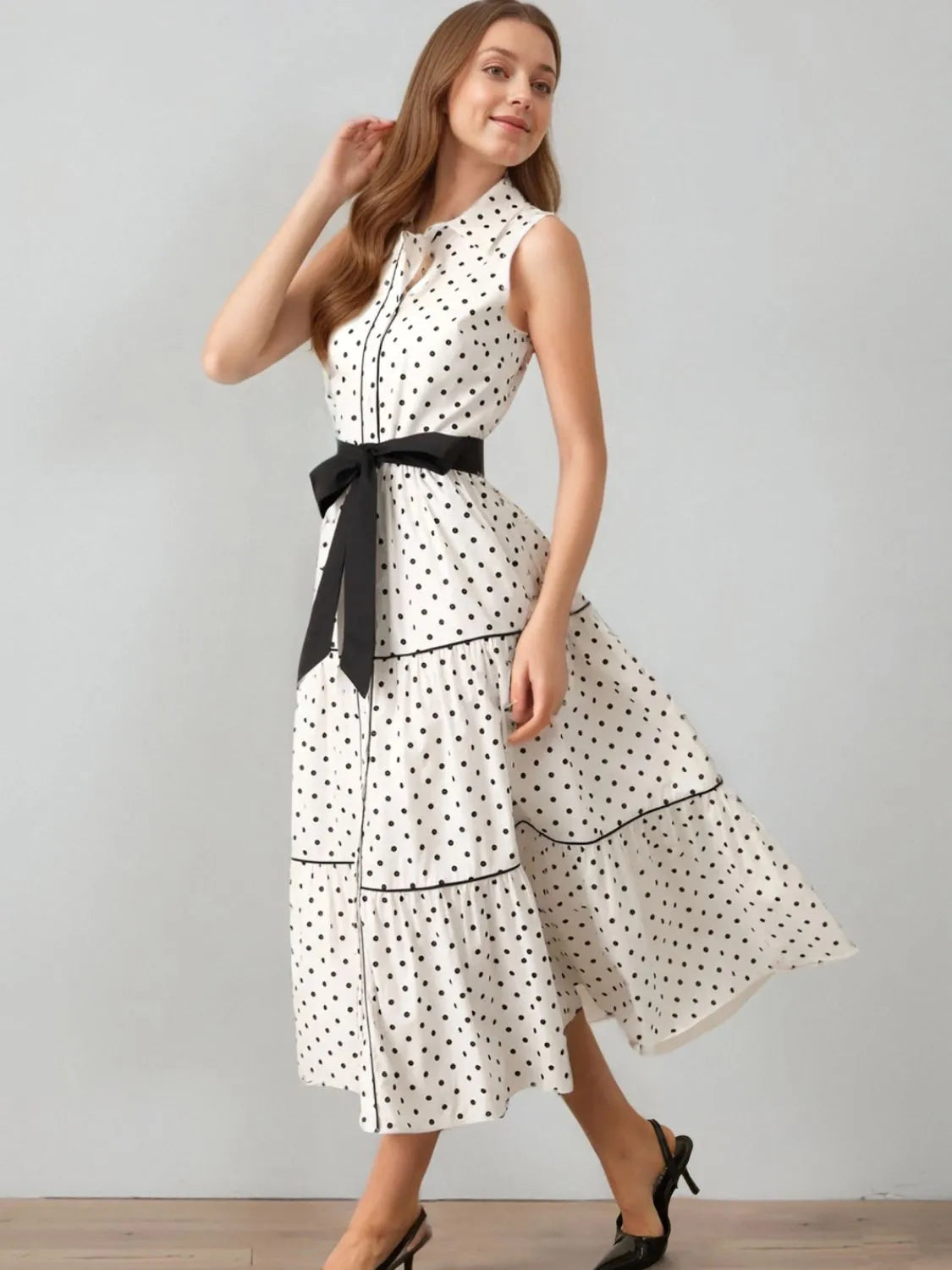 Black Dress Ann Taylor Business Professional Work Dresses Polka Dot Sleeveless Midi Shirt Dress Black Dress Ann Taylor Business Professional Work Dresses Polka Dot Sleeveless Midi Shirt Dress