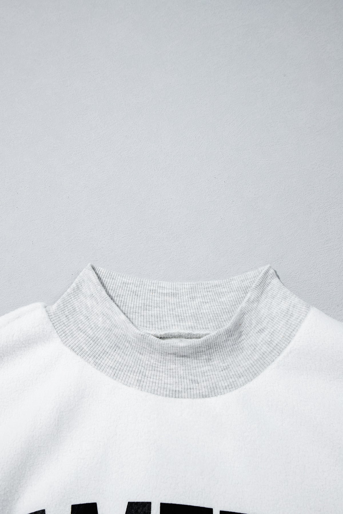 Light Grey High Neck GAMEDAY/ FOOTBALL Double Side Printed Reversible Sweatshirt-Tops/Sweatshirts & Hoodies-[Adult]-[Female]-2022 Online Blue Zone Planet