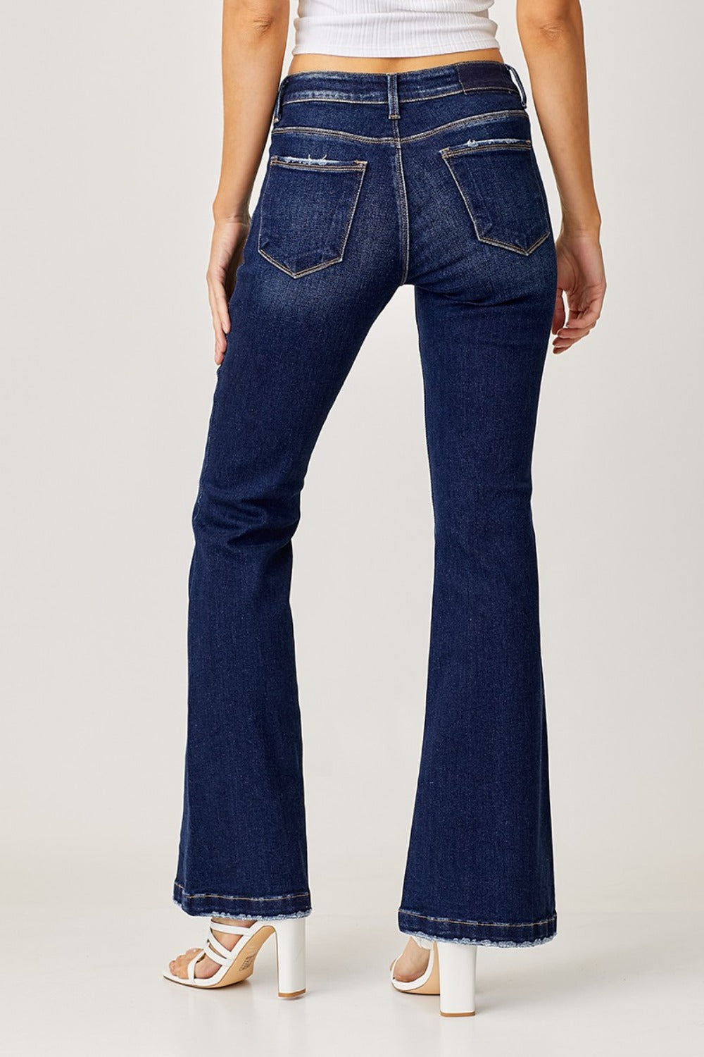 RISEN Full Size Low Rise Flare Jeans-[Adult]-[Female]-2022 Online Blue Zone Planet