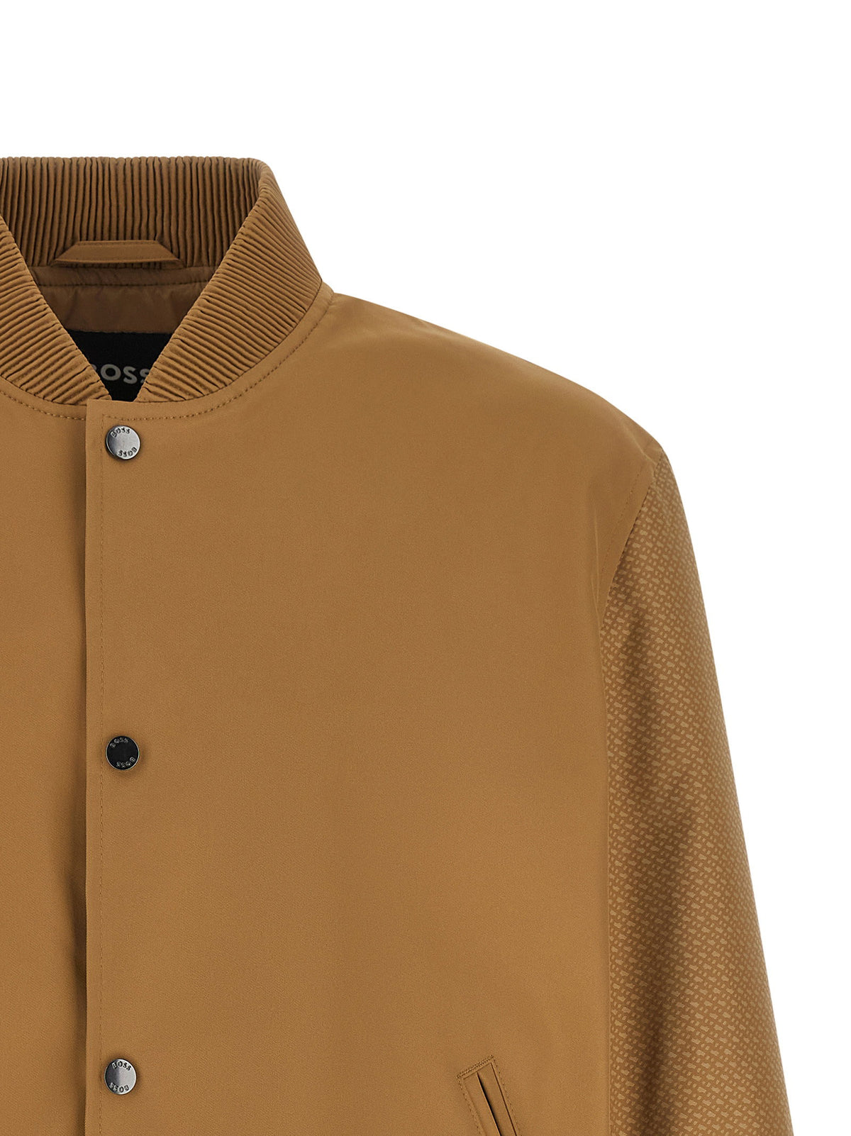 Hugo Boss Monogram Sleeve Bomber Jacket-Jackets-[Adult]-[Female]-2022 Online Blue Zone Planet