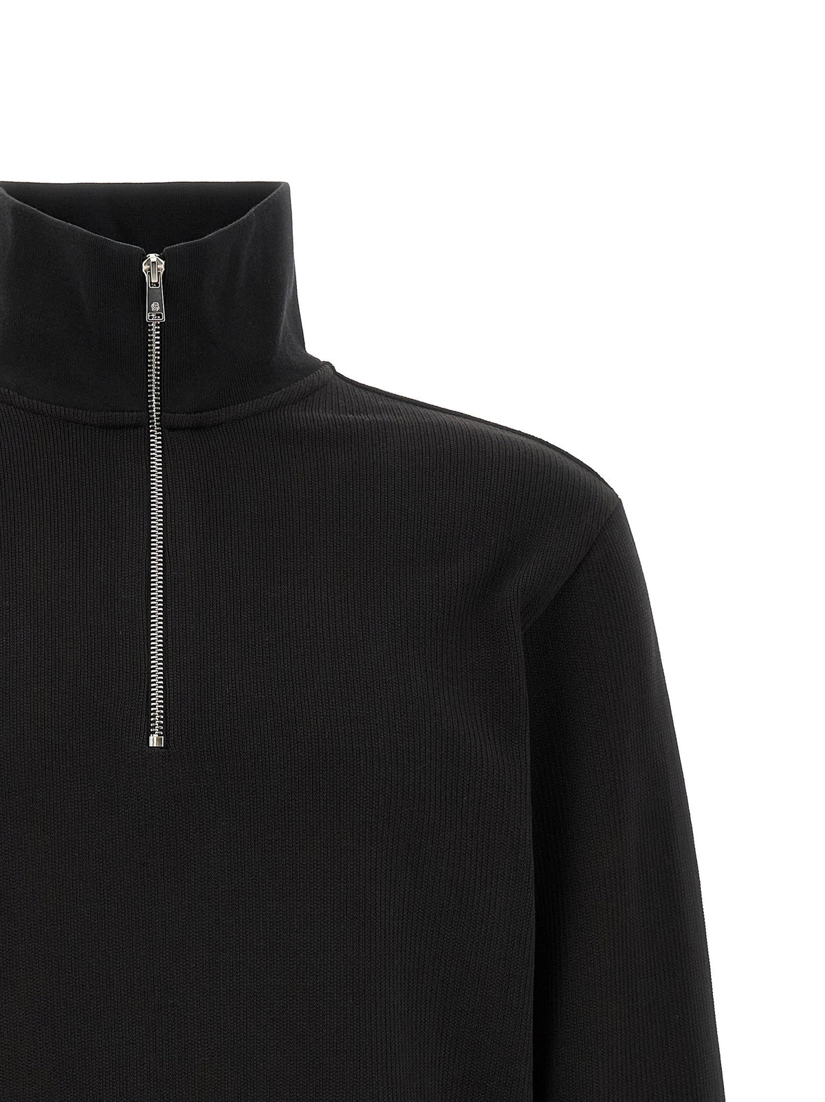 Hugo Boss Cotton Sweatshirt With Half Zip-Topwear-[Adult]-[Female]-2022 Online Blue Zone Planet