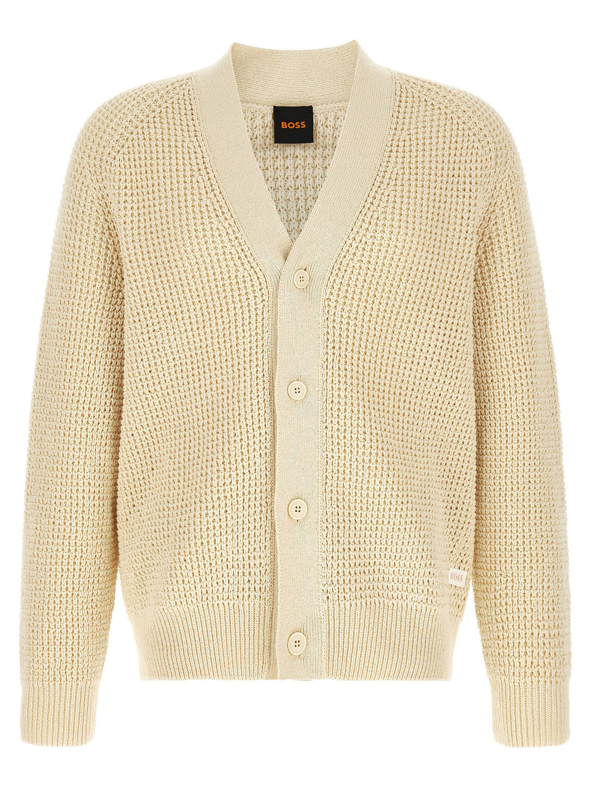 Hugo Boss Honeycomb Cardigan-Topwear-[Adult]-[Female]-XL-Beige-2022 Online Blue Zone Planet