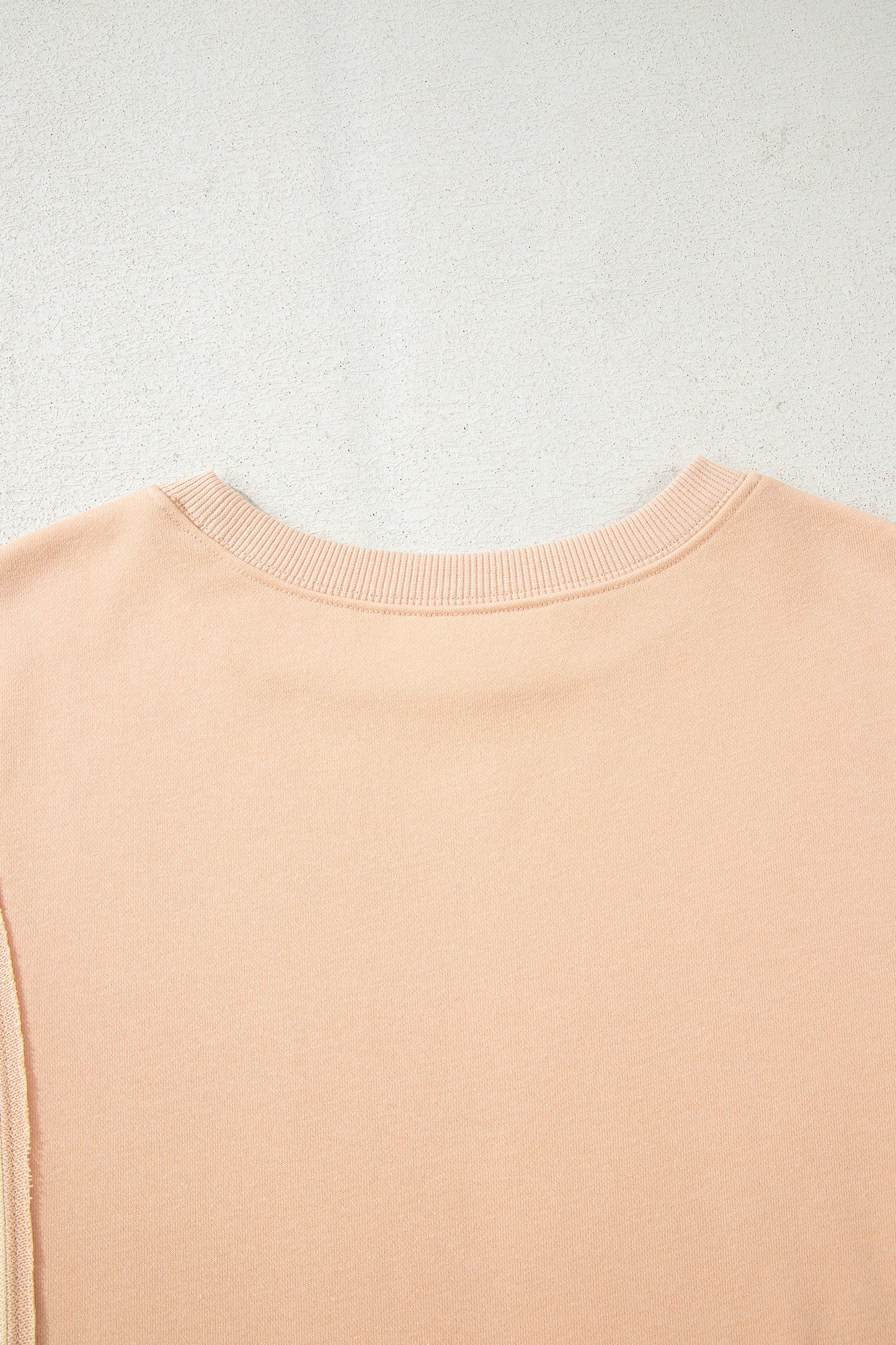 Beige Color Block Patchwork Split Hem Casual Sweatshirt-Tops/Sweatshirts & Hoodies-[Adult]-[Female]-2022 Online Blue Zone Planet