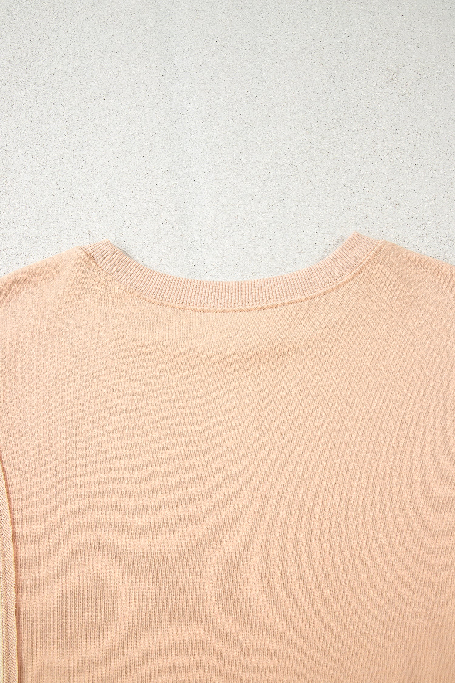 Beige Color Block Patchwork Split Hem Casual Sweatshirt-Tops/Sweatshirts & Hoodies-[Adult]-[Female]-2022 Online Blue Zone Planet