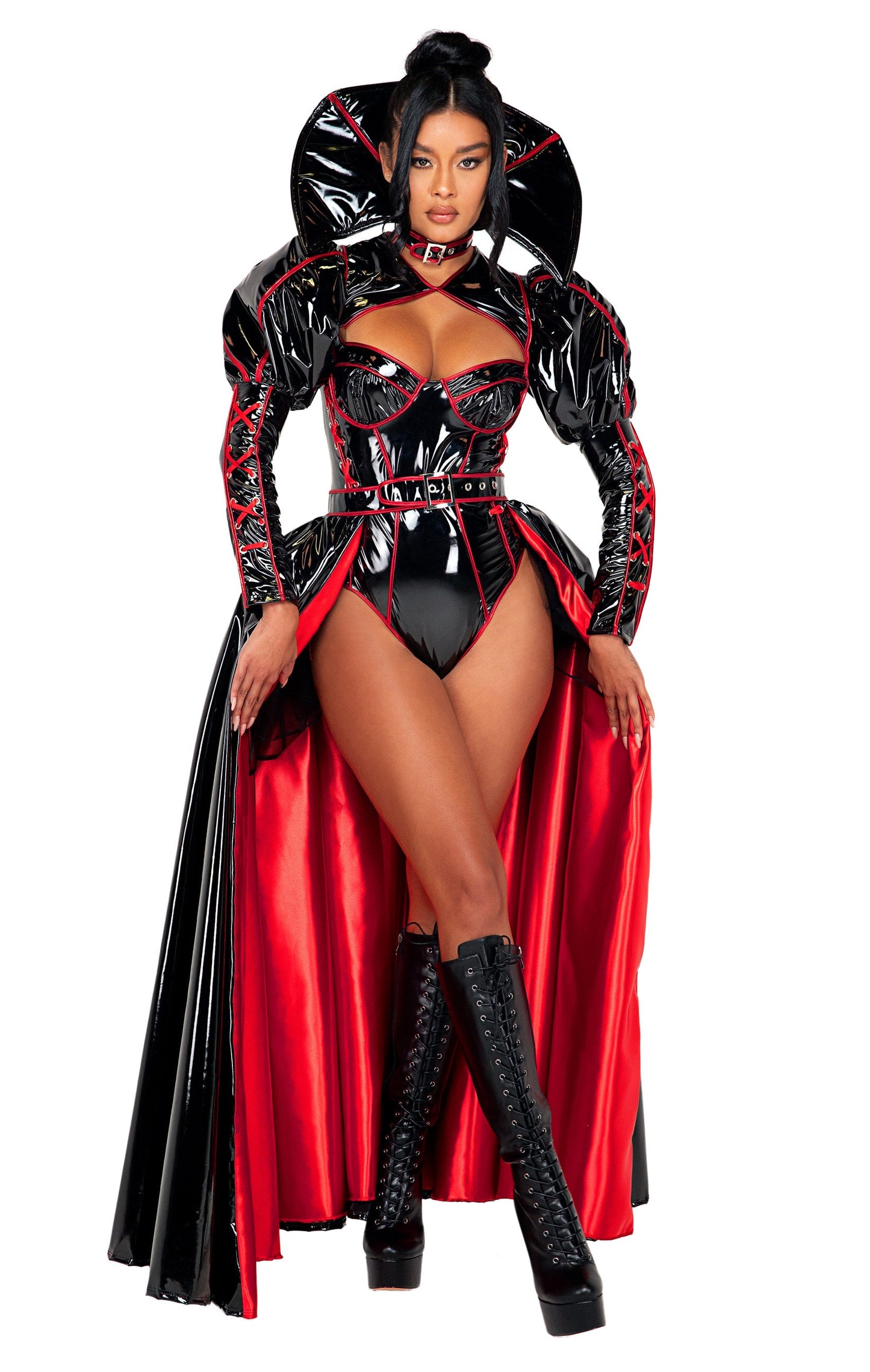 3 Piece-underworld-evil-queen-Costumes-[Adult]-[Female]-Black/Red-S-2022 Online Blue Zone Planet