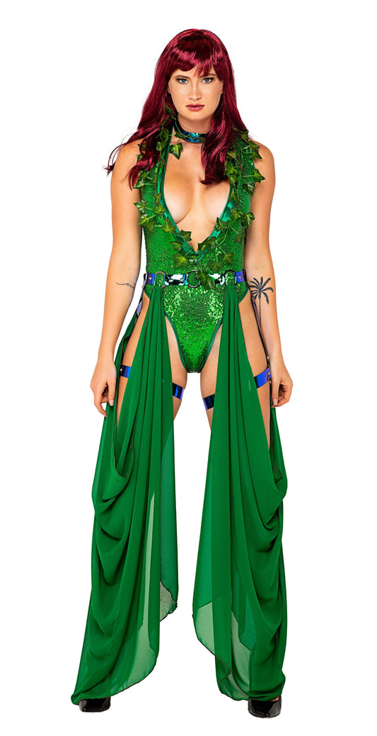 3 Piece-poisonous-kiss-Costumes-[Adult]-[Female]-Green-S-2022 Online Blue Zone Planet