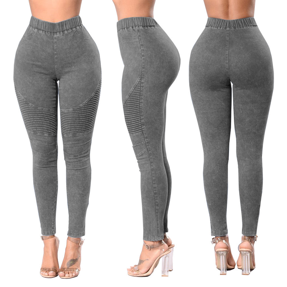 Full Size Run Mineral Wash Cropped Skinny Pants-BOTTOM SIZES SMALL MEDIUM LARGE-[Adult]-[Female]-gray-XS-2022 Online Blue Zone Planet
